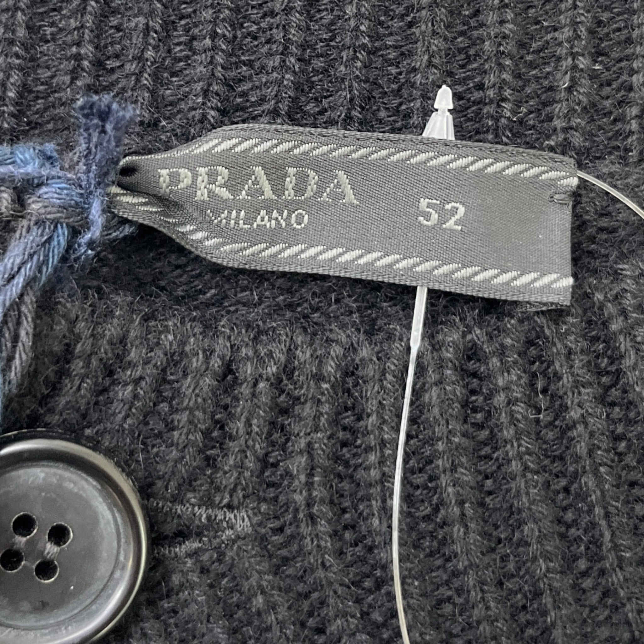 Men's Cashmere Knit Cardigan Black Size IT 52 / UK XL