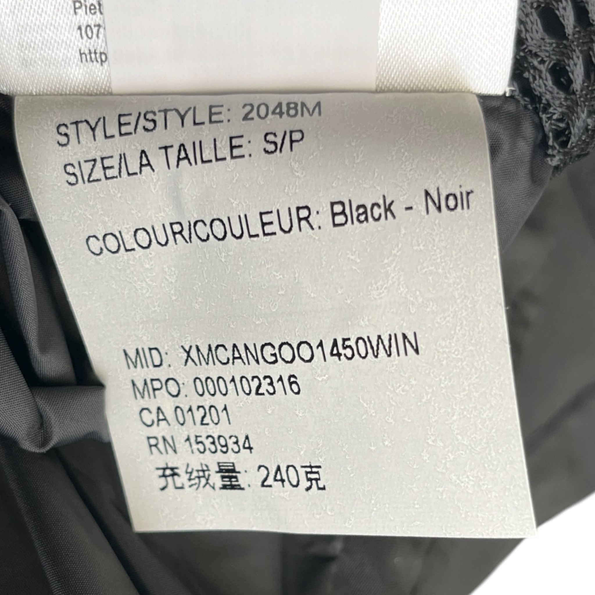 Men's Wyndham Down Jacket Black Size S