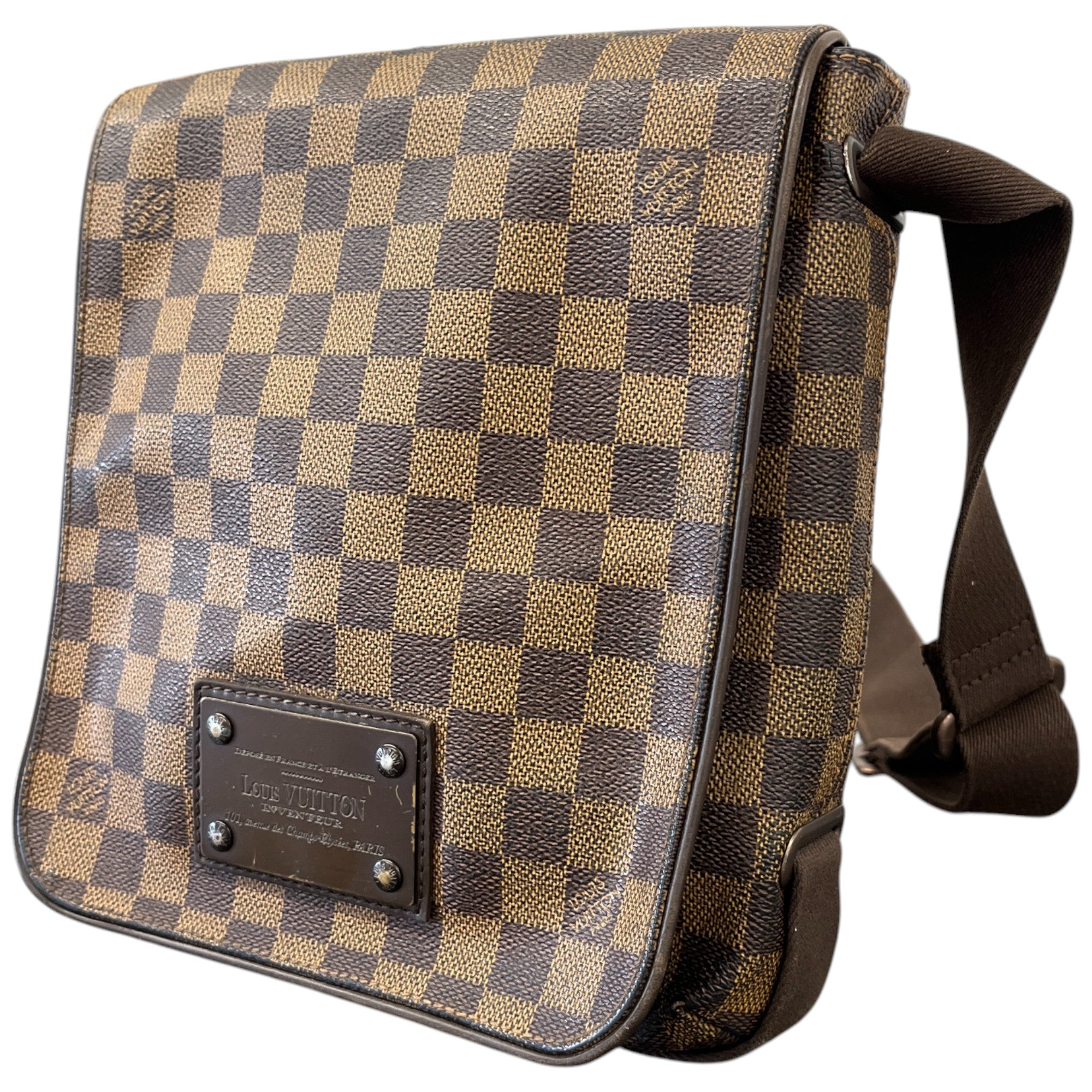 Men's Damier Brooklyn Pm Messenger Bag Brown