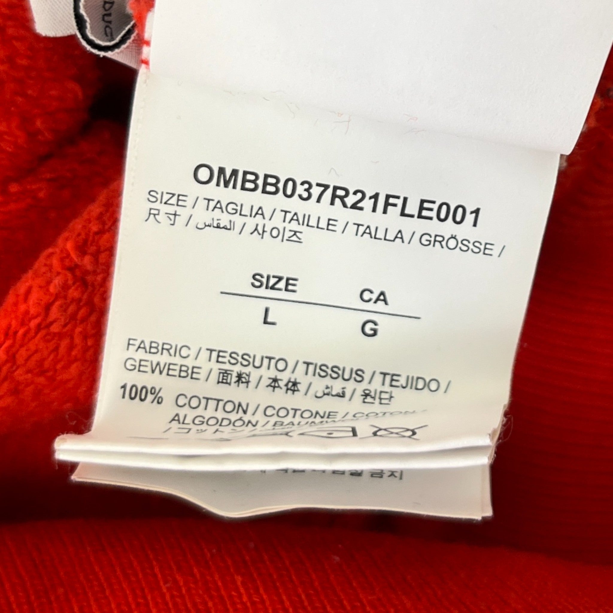 Men's Mona Lisa Print Hoodie Red Size L