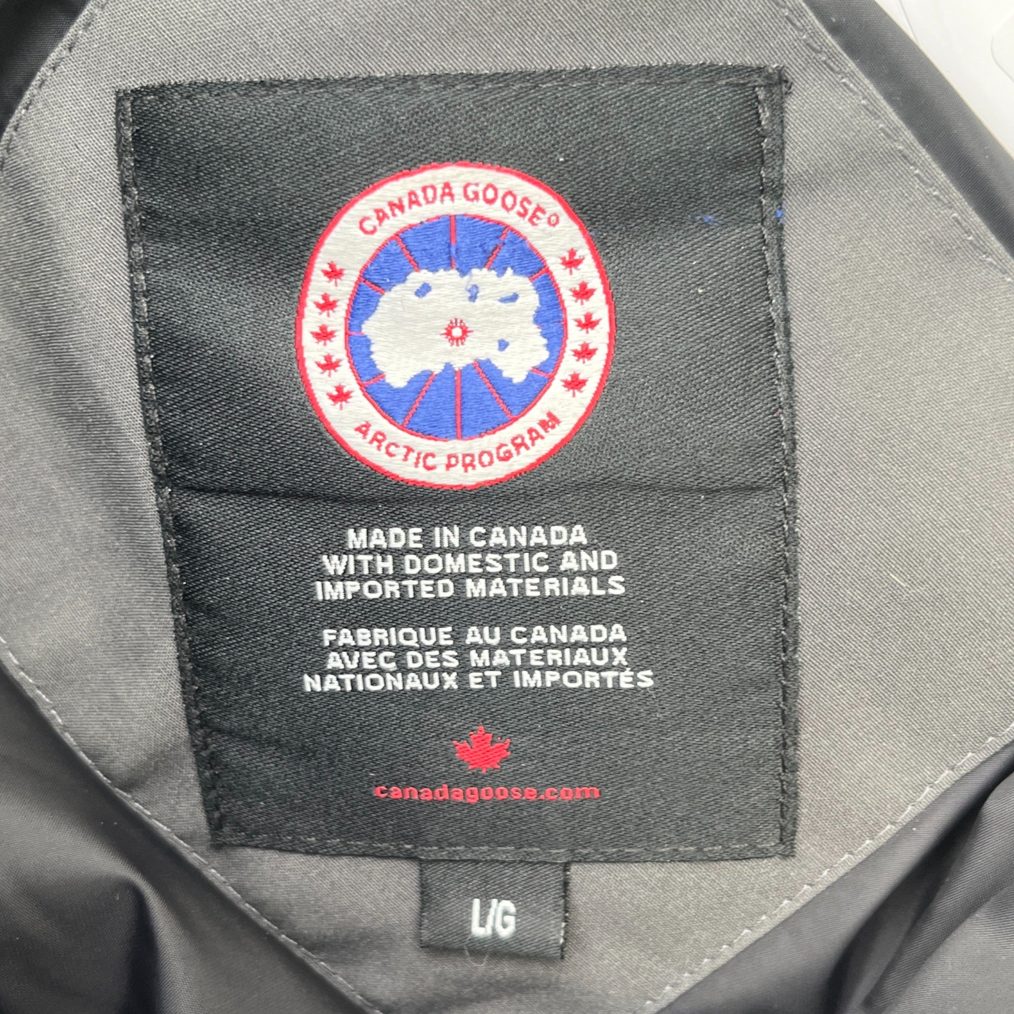 Men's Carson Down Jacket Grey Size L