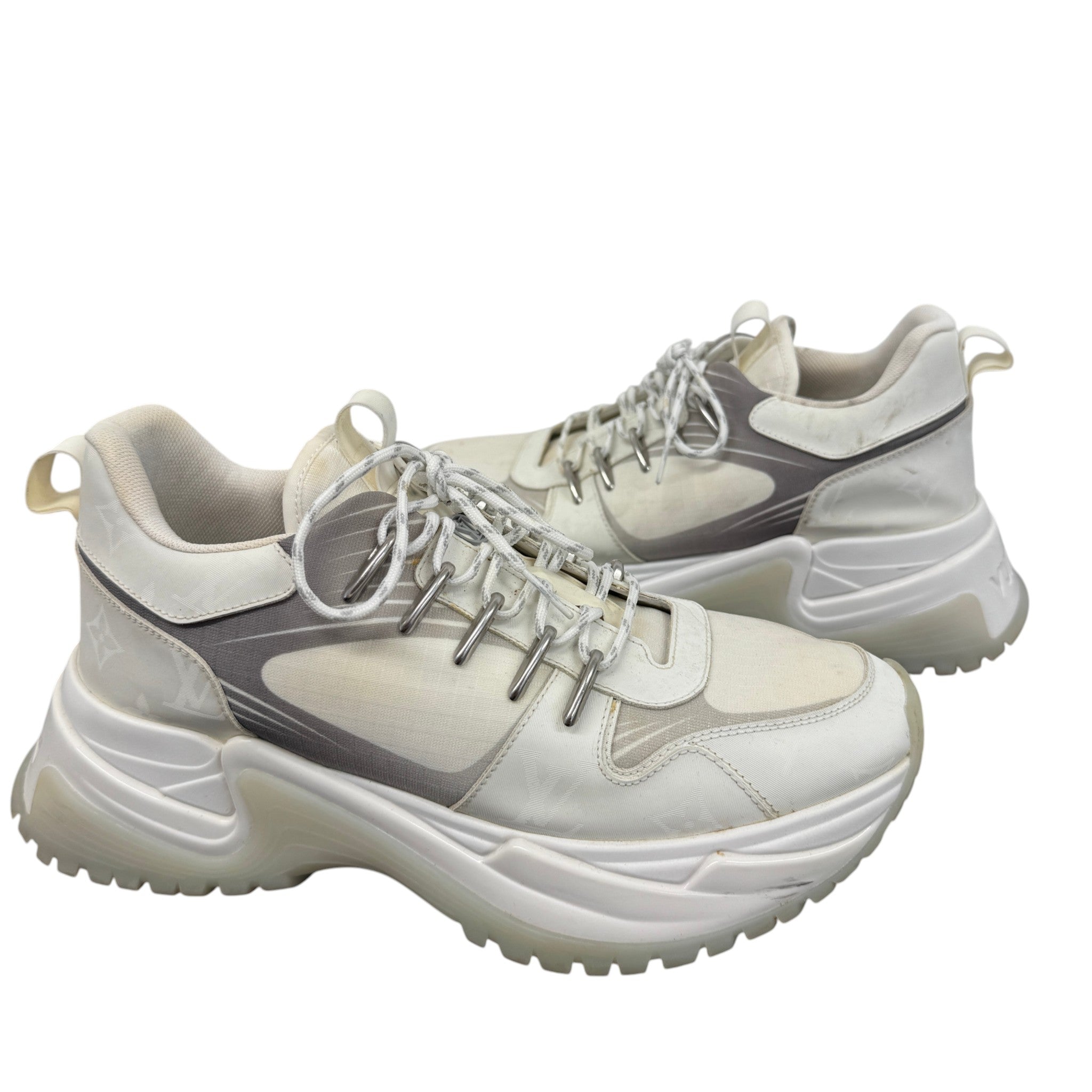 Men's Pulse Monogram Low Trainers White Size EU 40 / UK 6