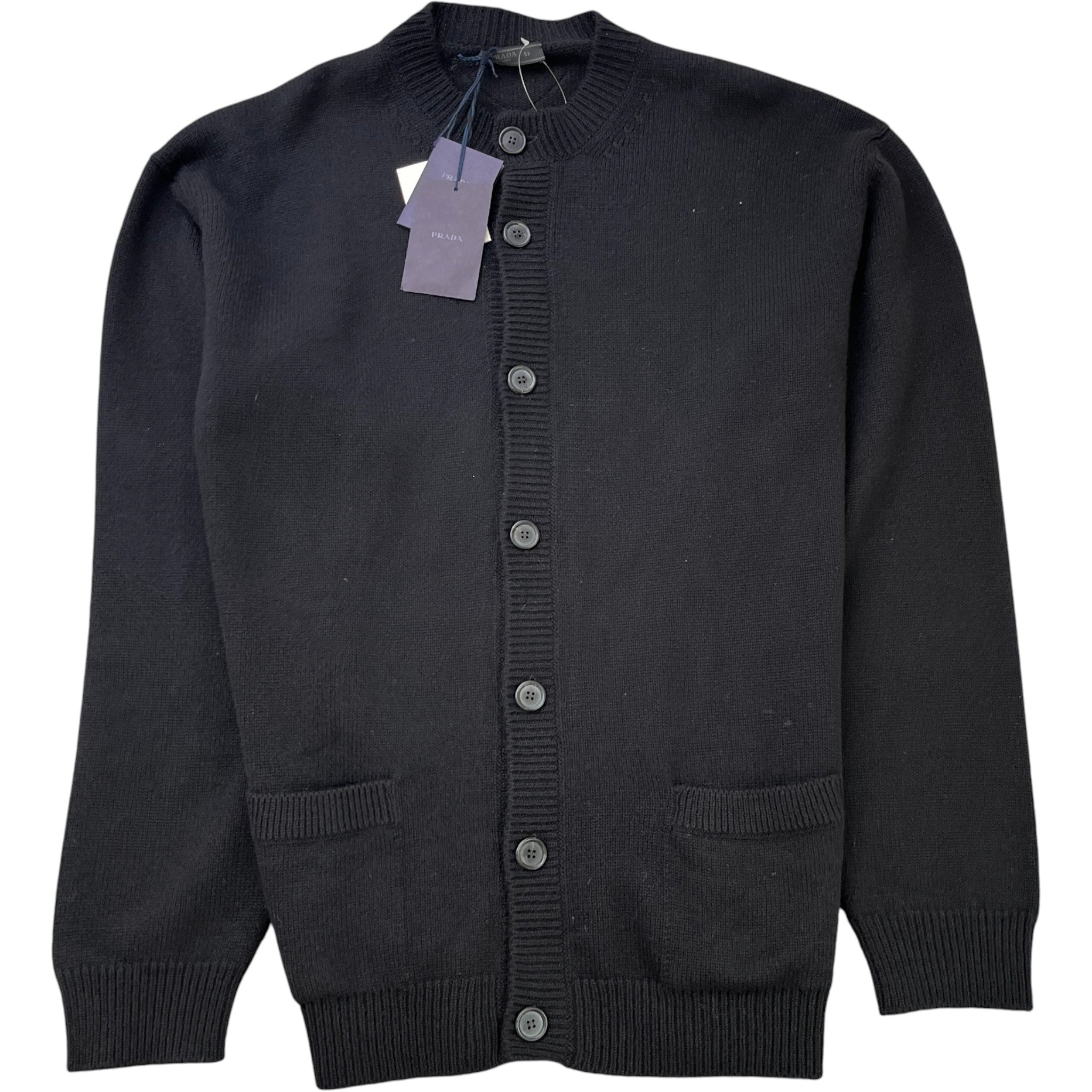 Men's Cashmere Knit Cardigan Black Size IT 52 / UK XL