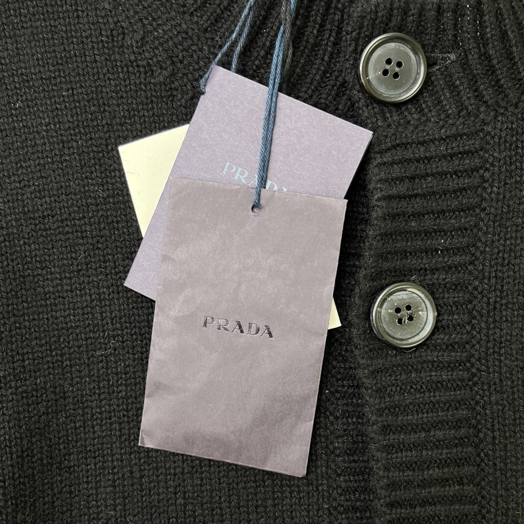 Men's Cashmere Knit Cardigan Black Size IT 52 / UK XL