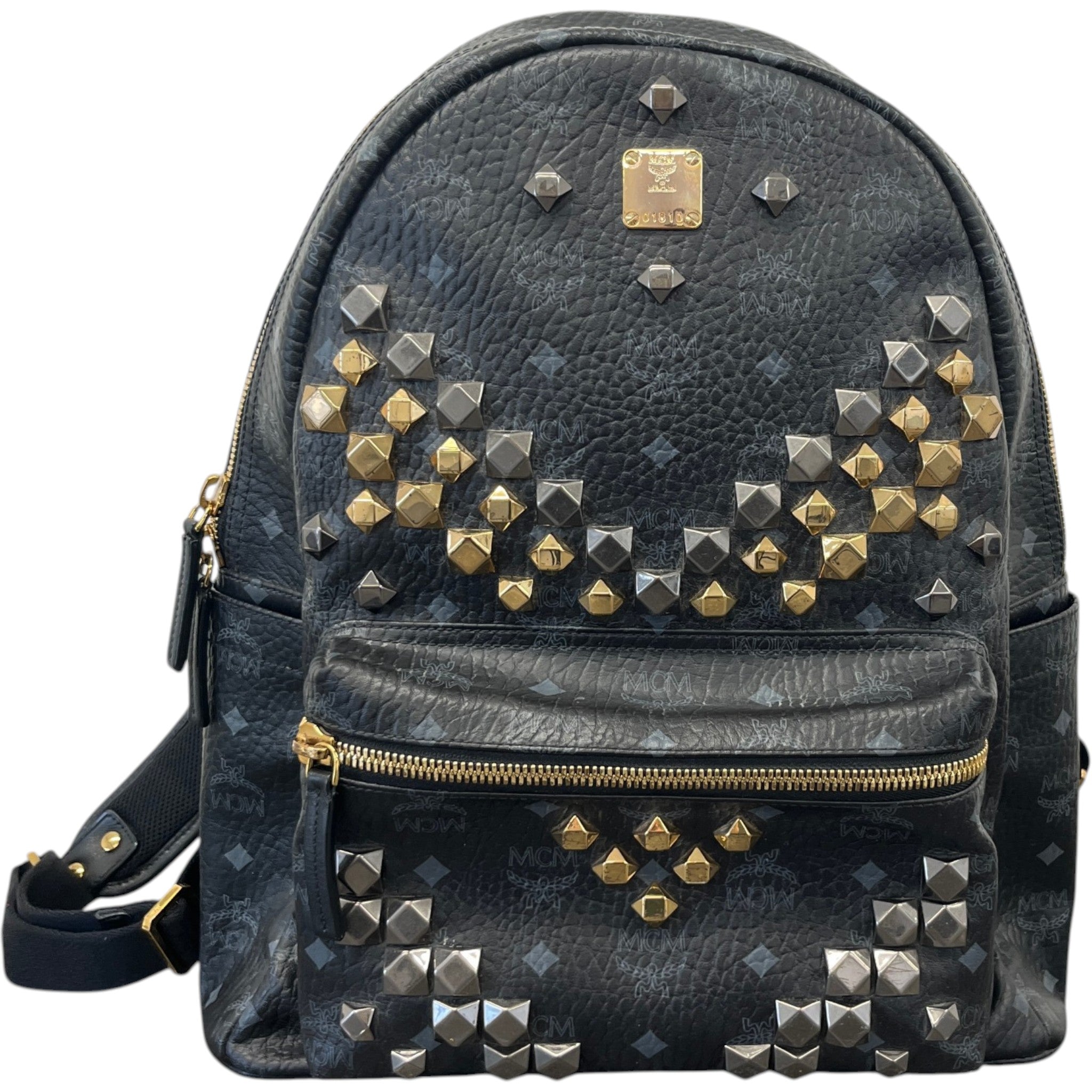 Men's Visetos Shark Studded Bag Black