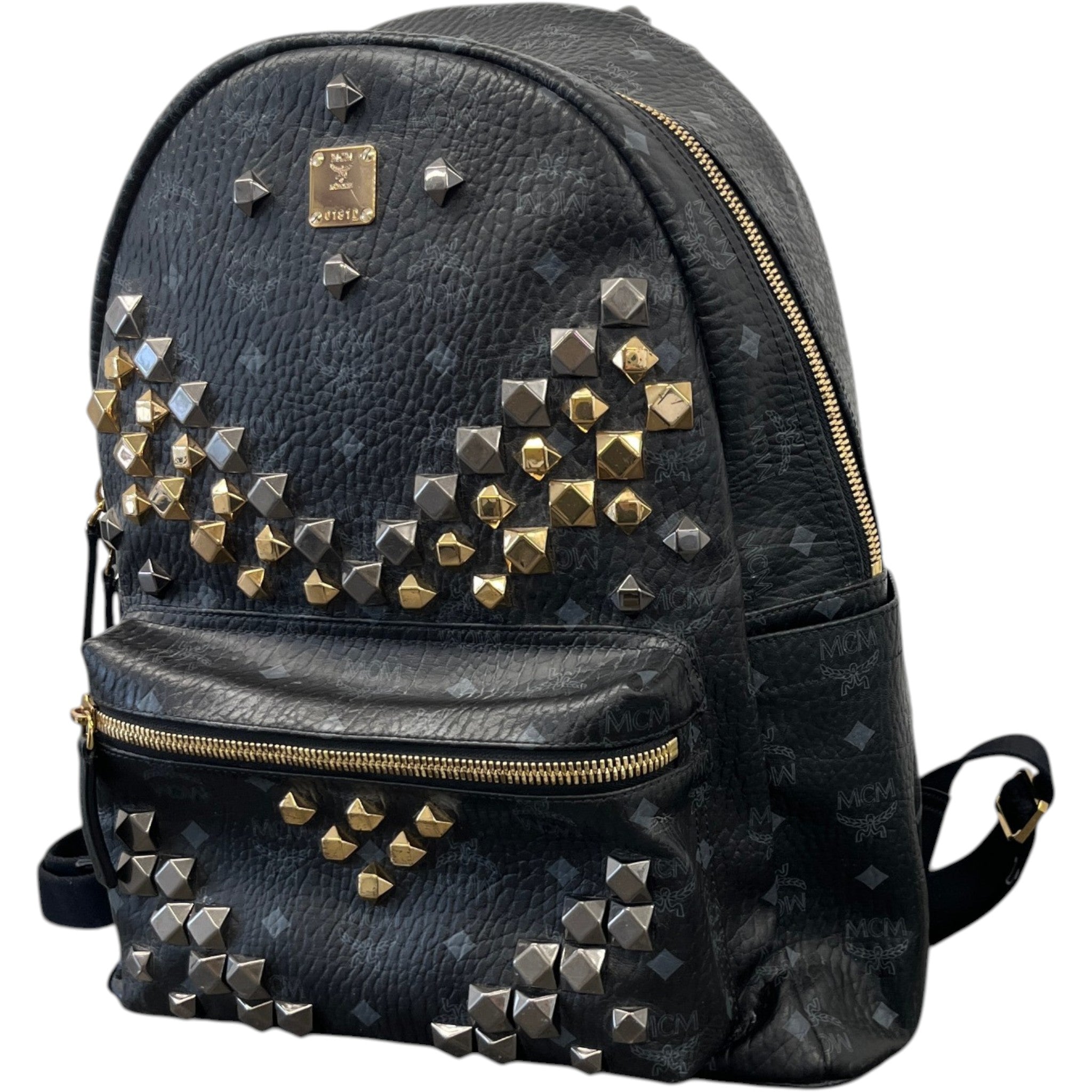 Men's Visetos Shark Studded Bag Black