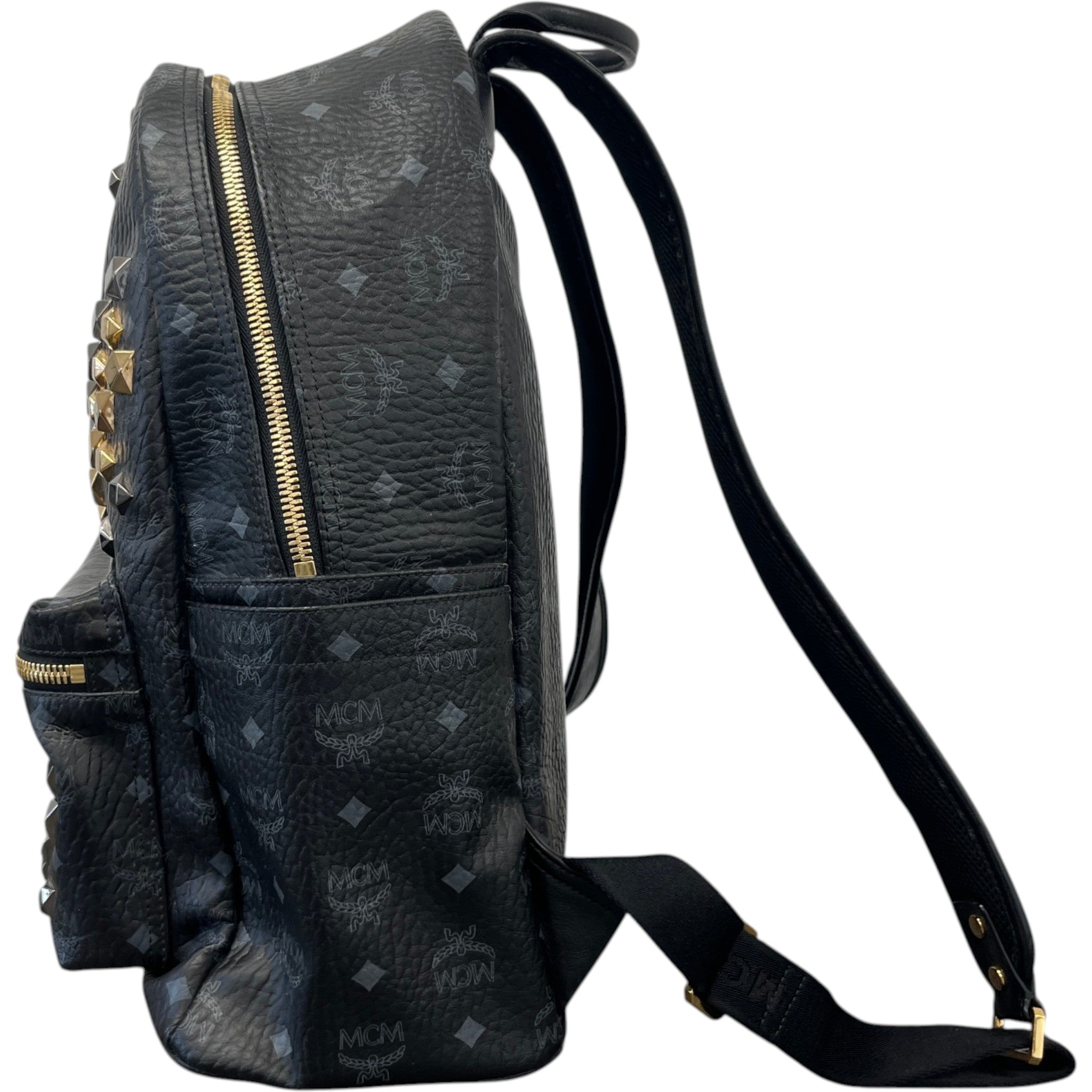 Men's Visetos Shark Studded Bag Black