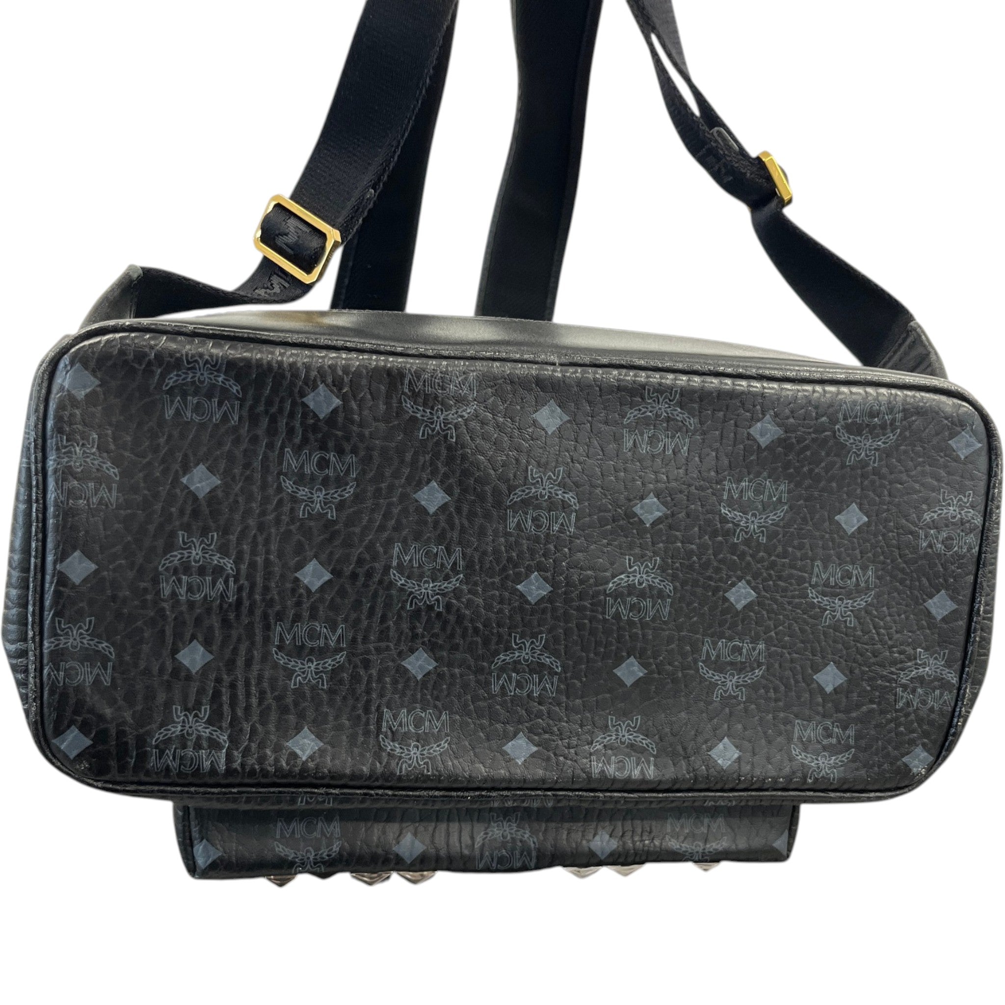 Men's Visetos Shark Studded Bag Black