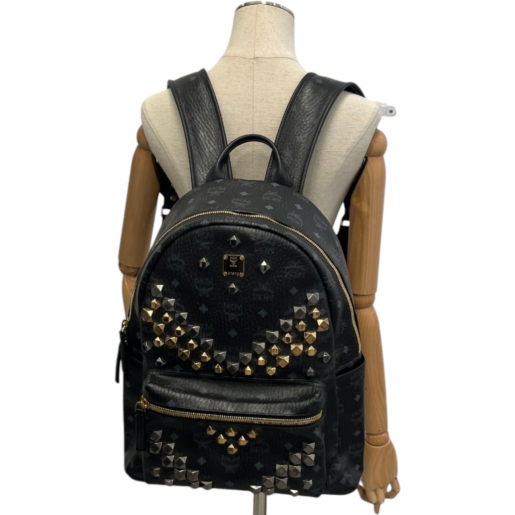 Men's Visetos Shark Studded Bag Black