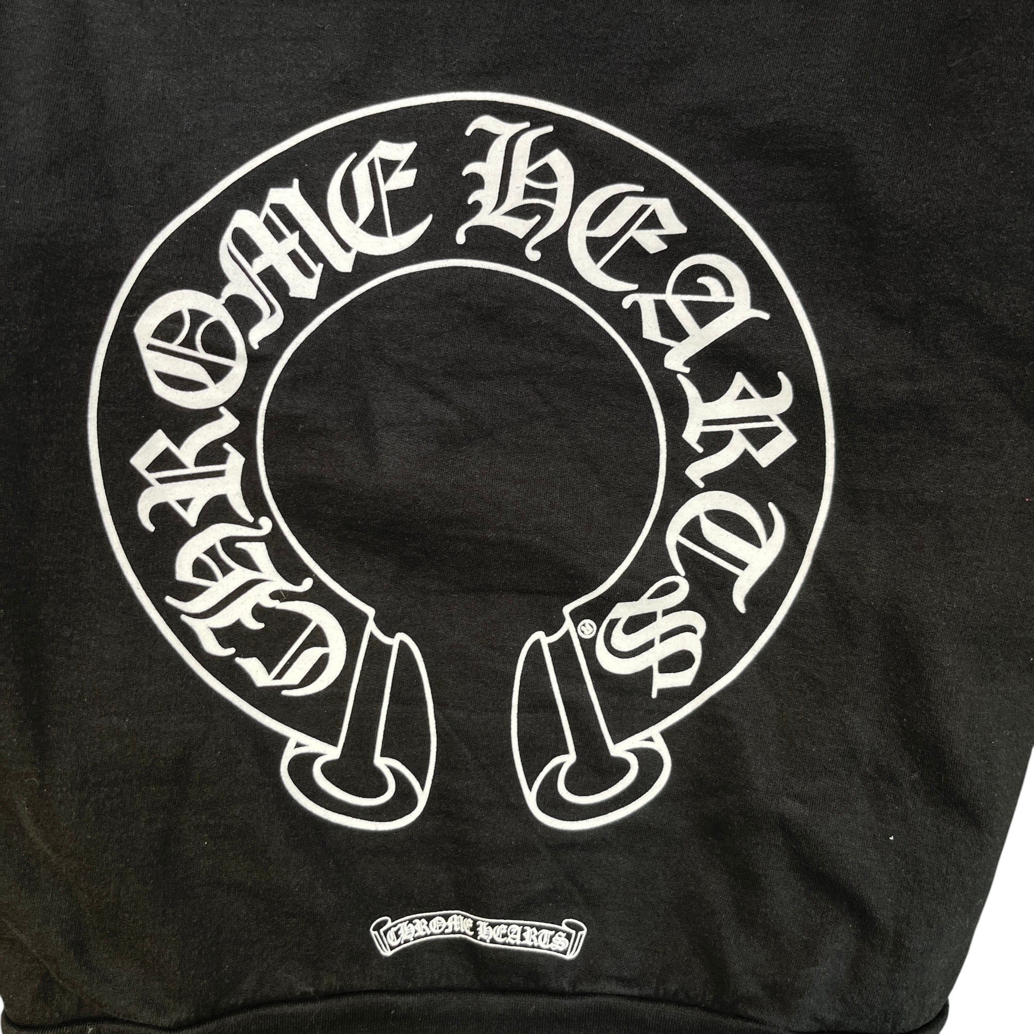 Men's Horseshoe Logo Print Sweatshirt Black Size L