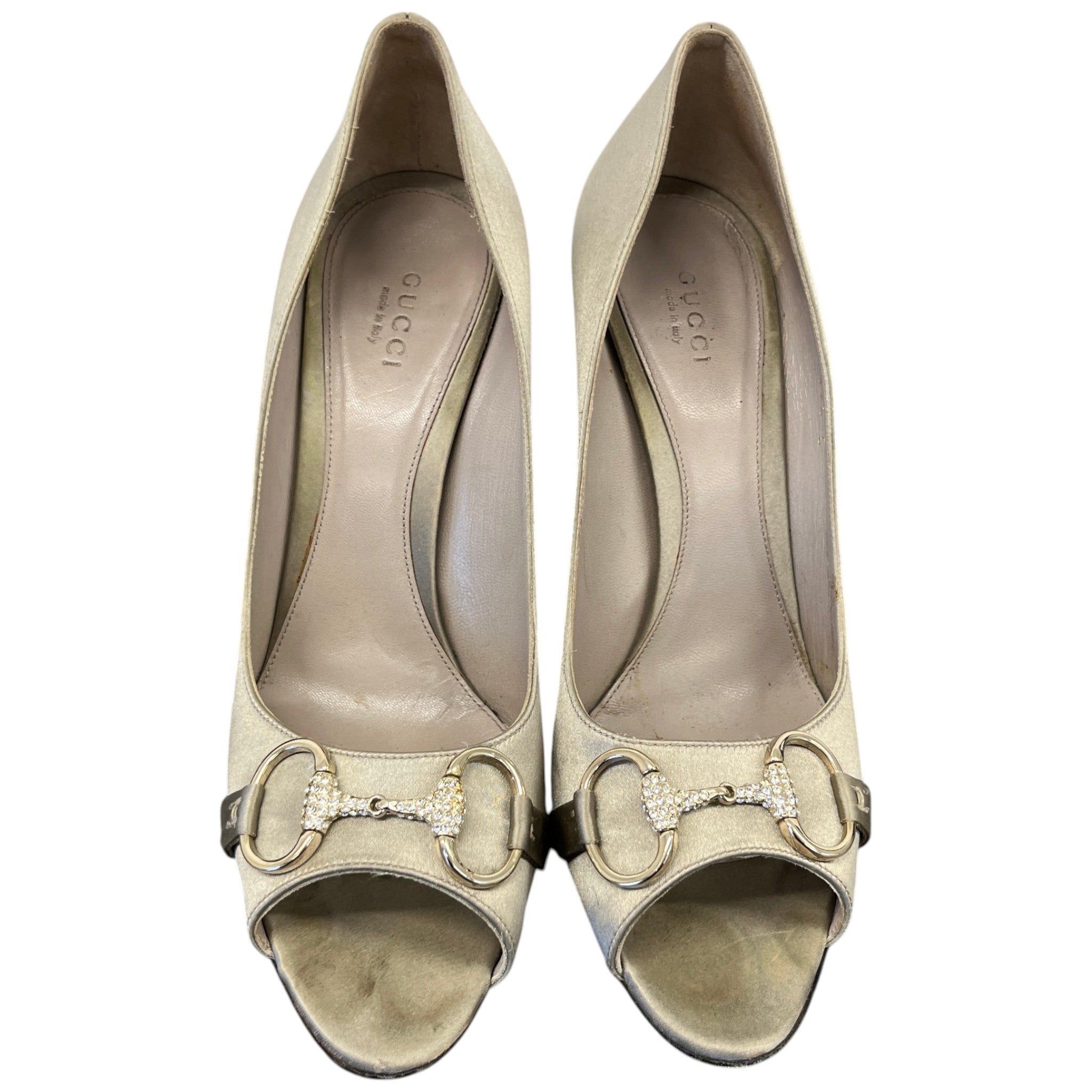 Women's Embroidered Hoursebit Heels Silver Size EU 39.5 / UK 6.5