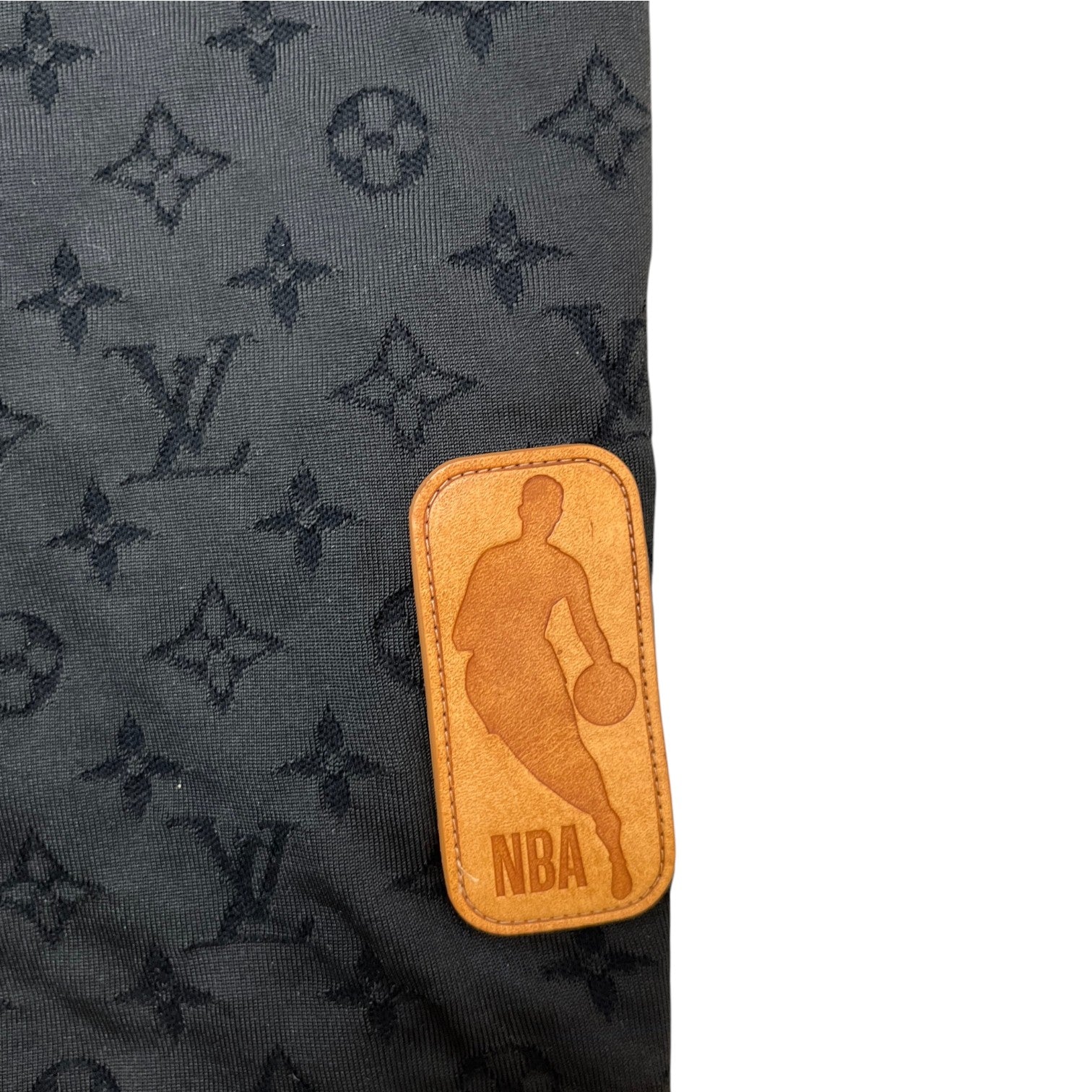 Men's Monogram Nba Short Sleeve Shirt Black Size XL