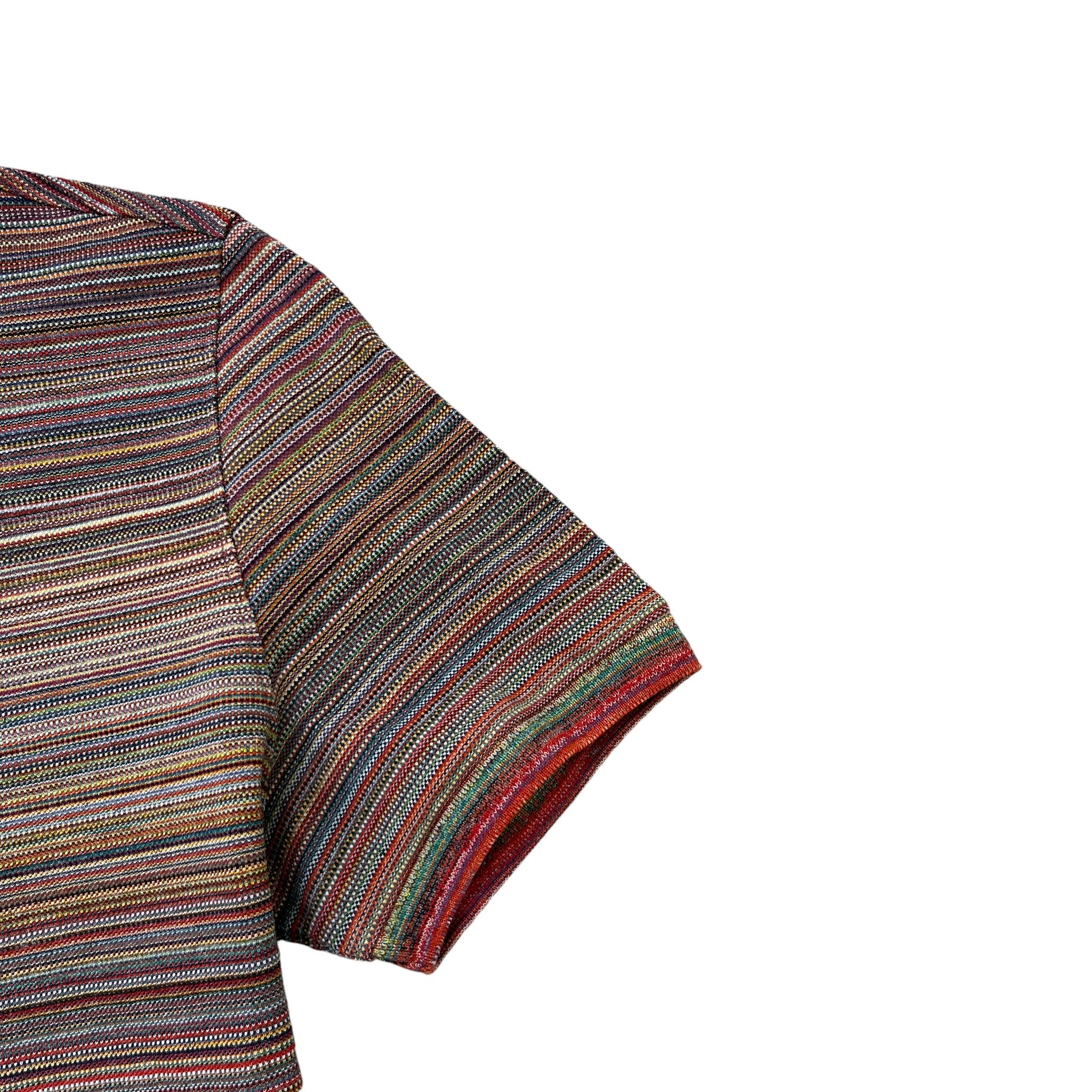 Men's Slub Polo Shirt Multi-Coloured Size S