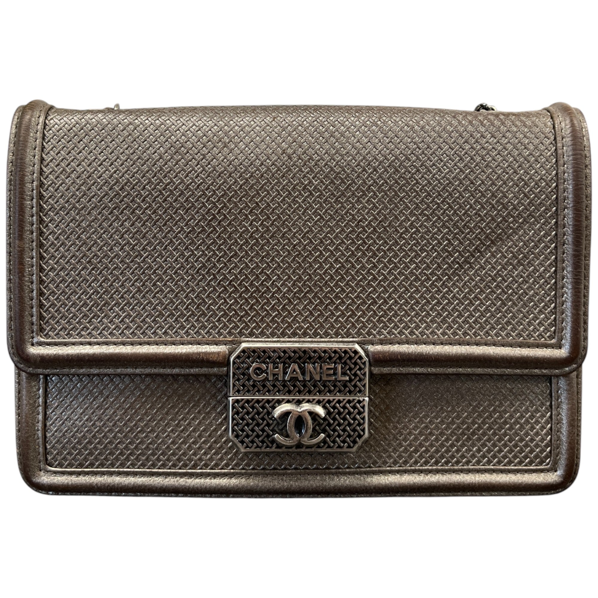 Women's Metallic Micro Retro Flap Bag Silver