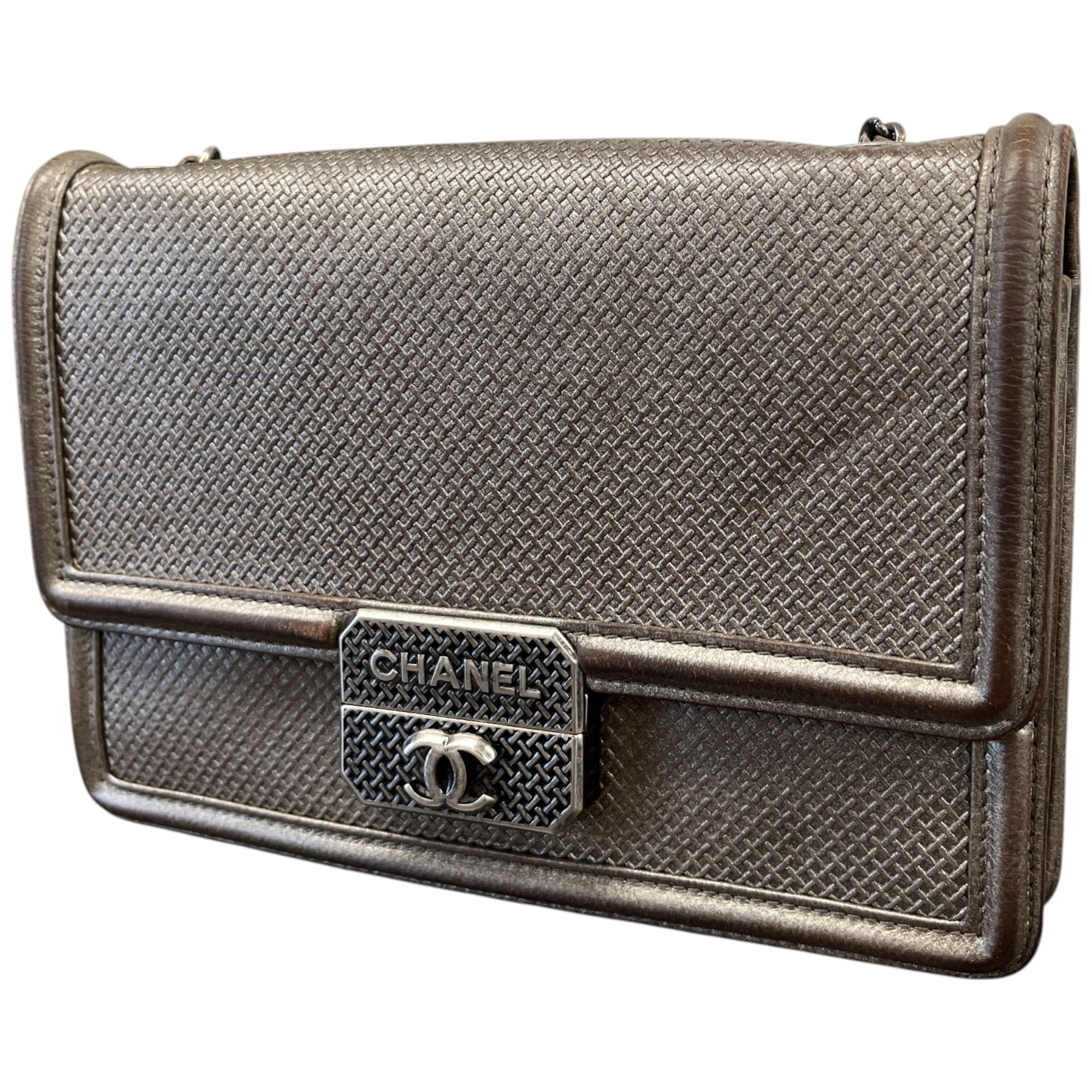 Women's Metallic Micro Retro Flap Bag Silver