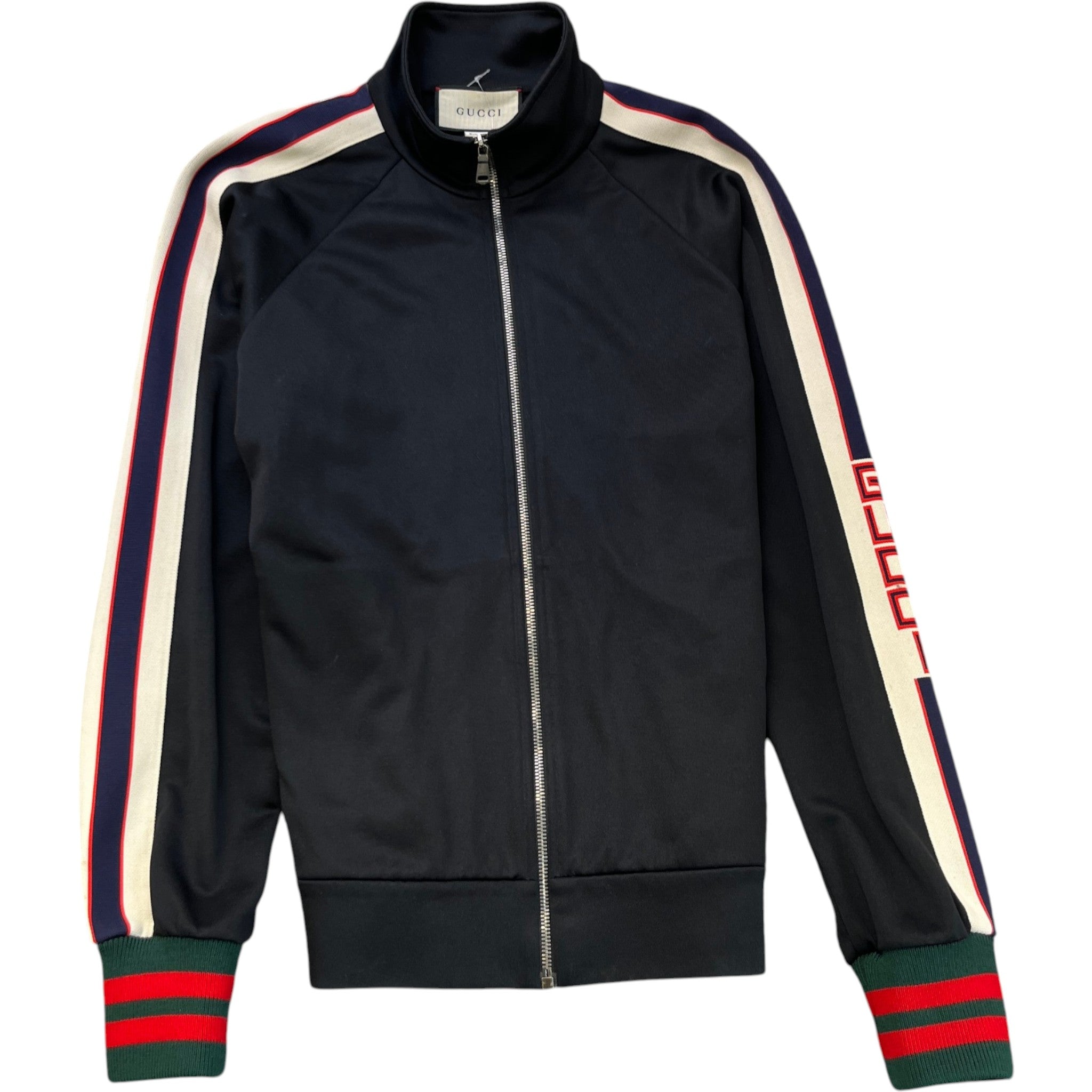 Men's Tape Logo Track Jacket Black Size S