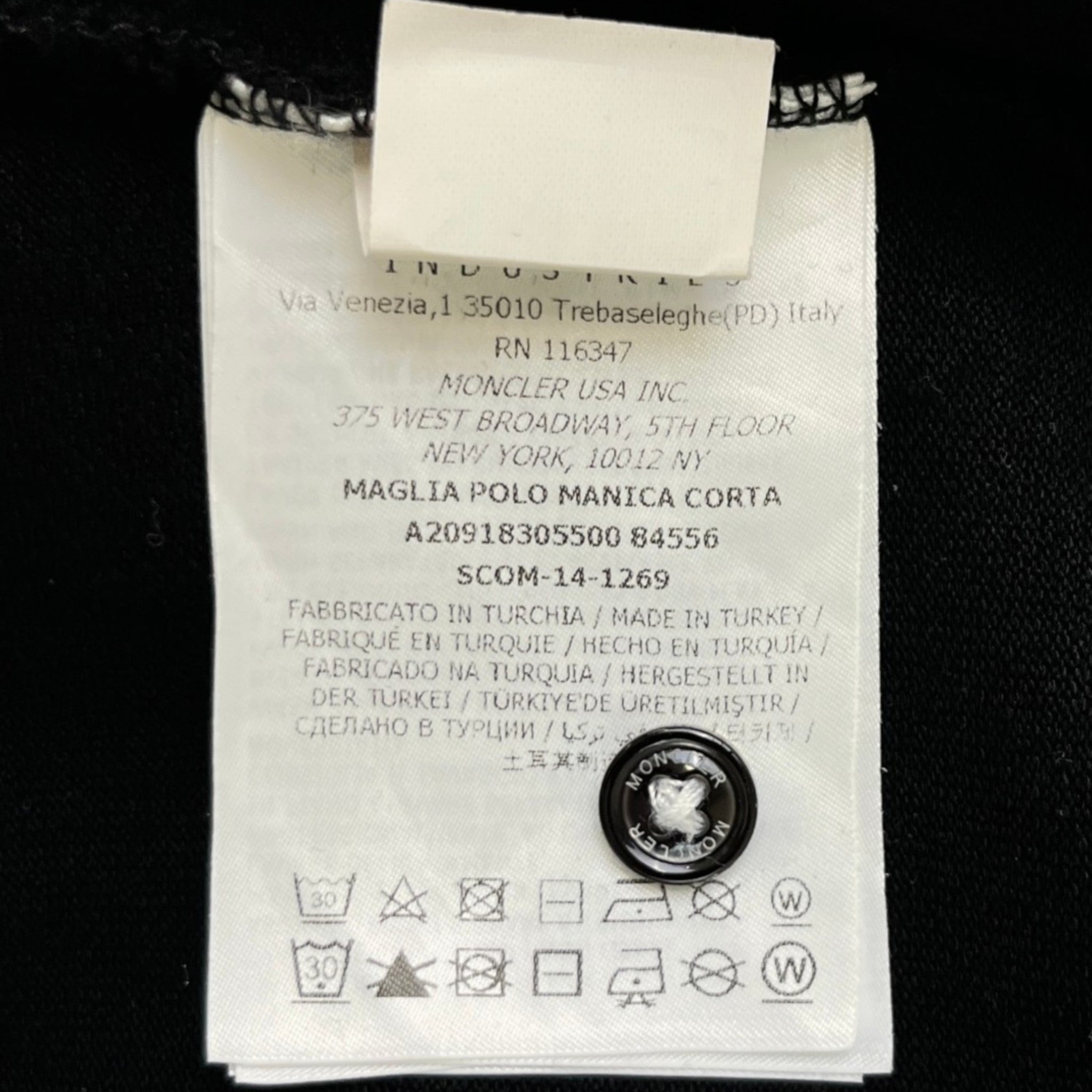 Men's Maglia Polo Shirt Black Size M