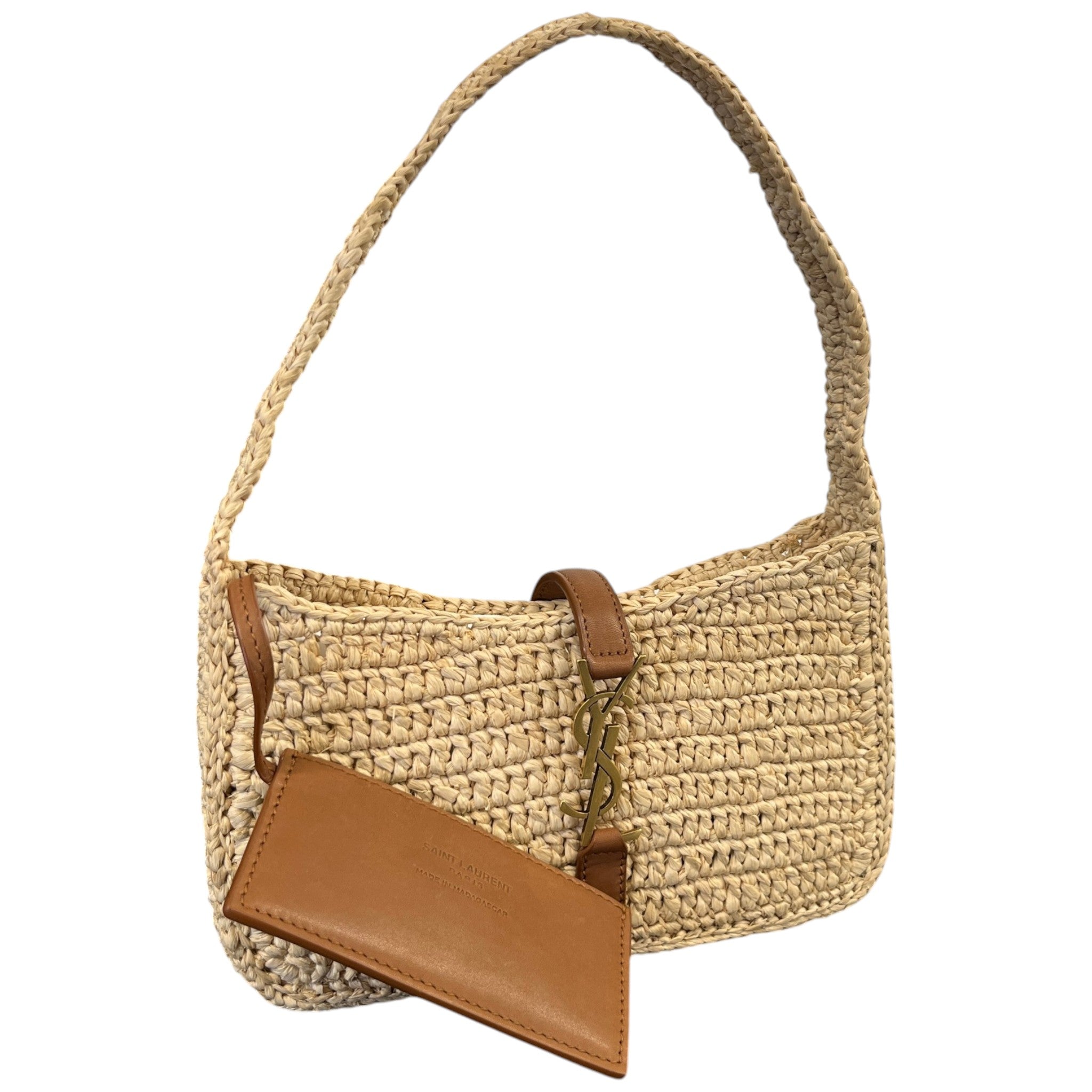 Women's Le 5 À 7 Raffia Shoulder Bag Beige