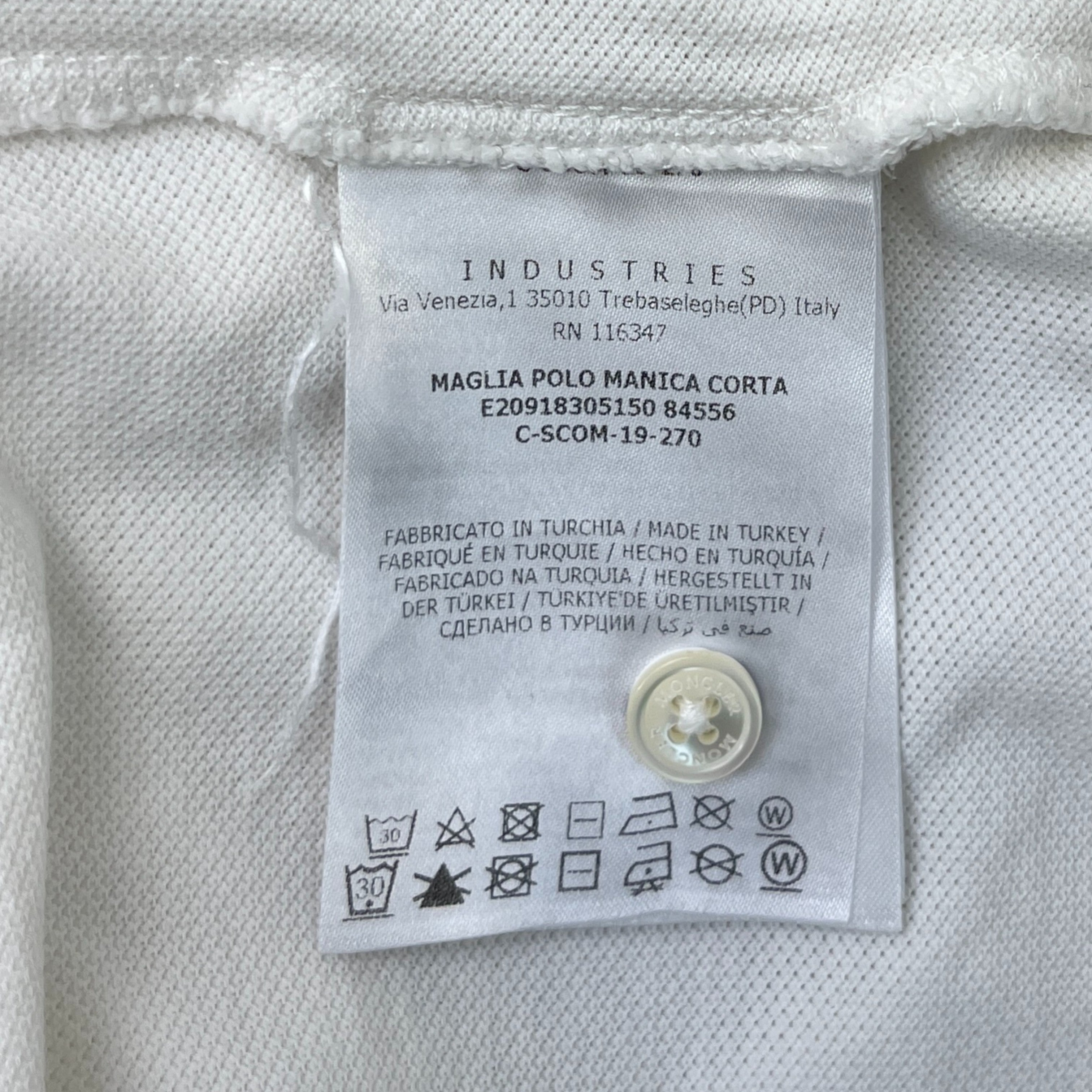 Men's Maglia Polo Shirt White Size L