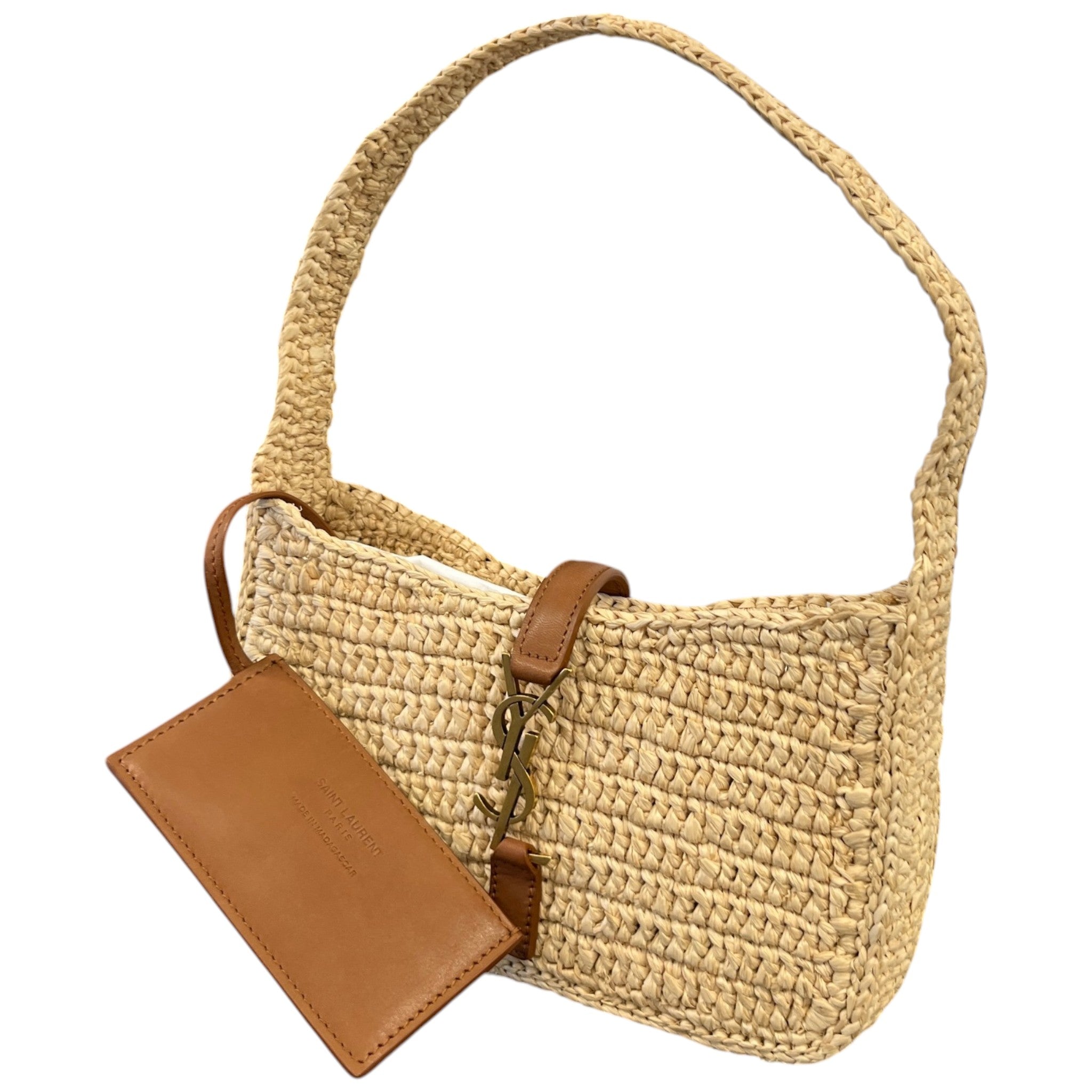 Women's Le 5 À 7 Raffia Shoulder Bag Beige