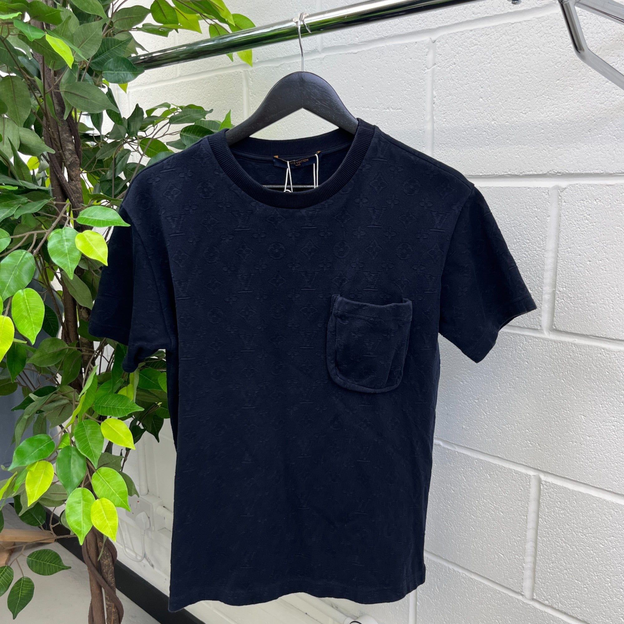 Men's Signature 3D Pocket Monogram T-Shirt Navy Size XS