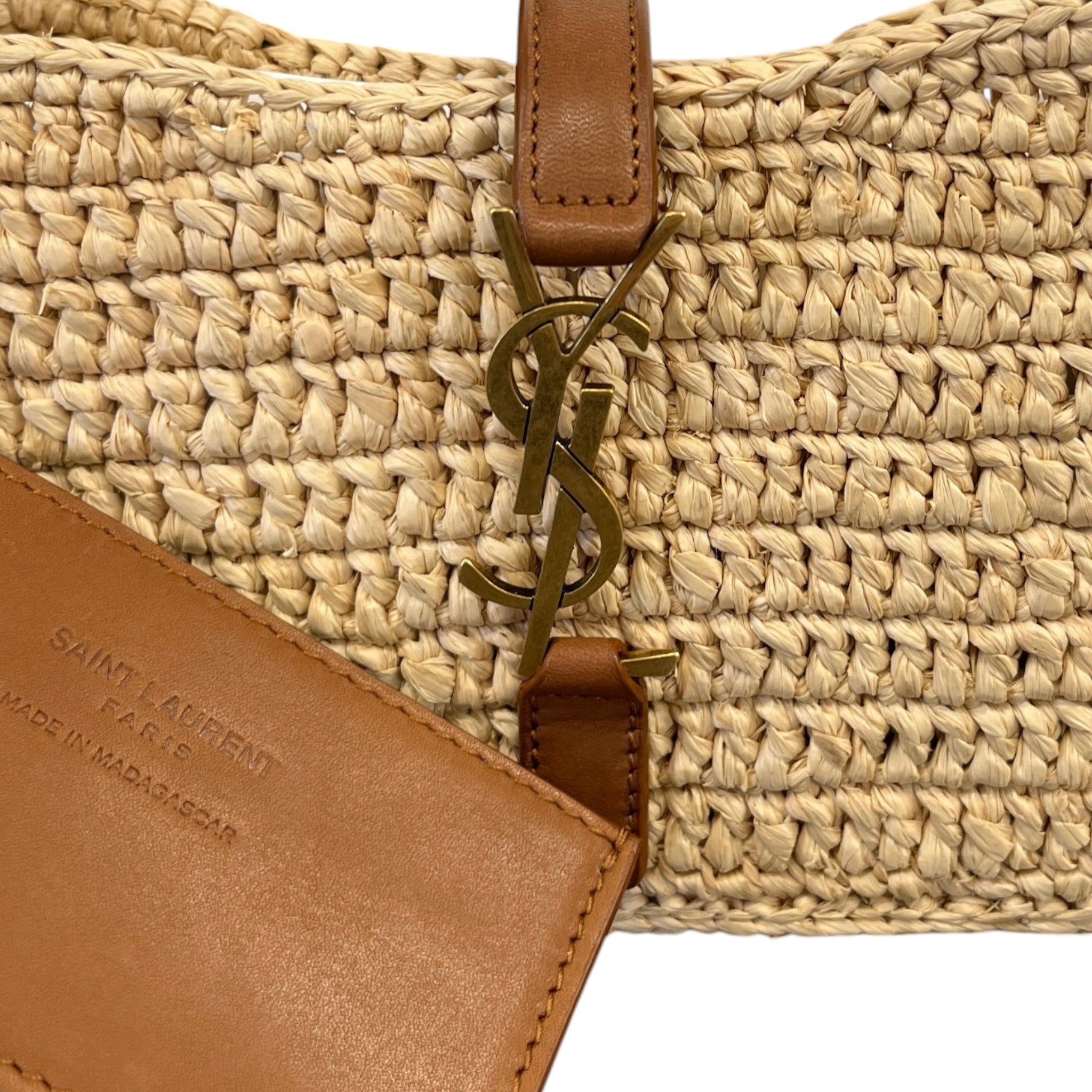 Women's Le 5 À 7 Raffia Shoulder Bag Beige