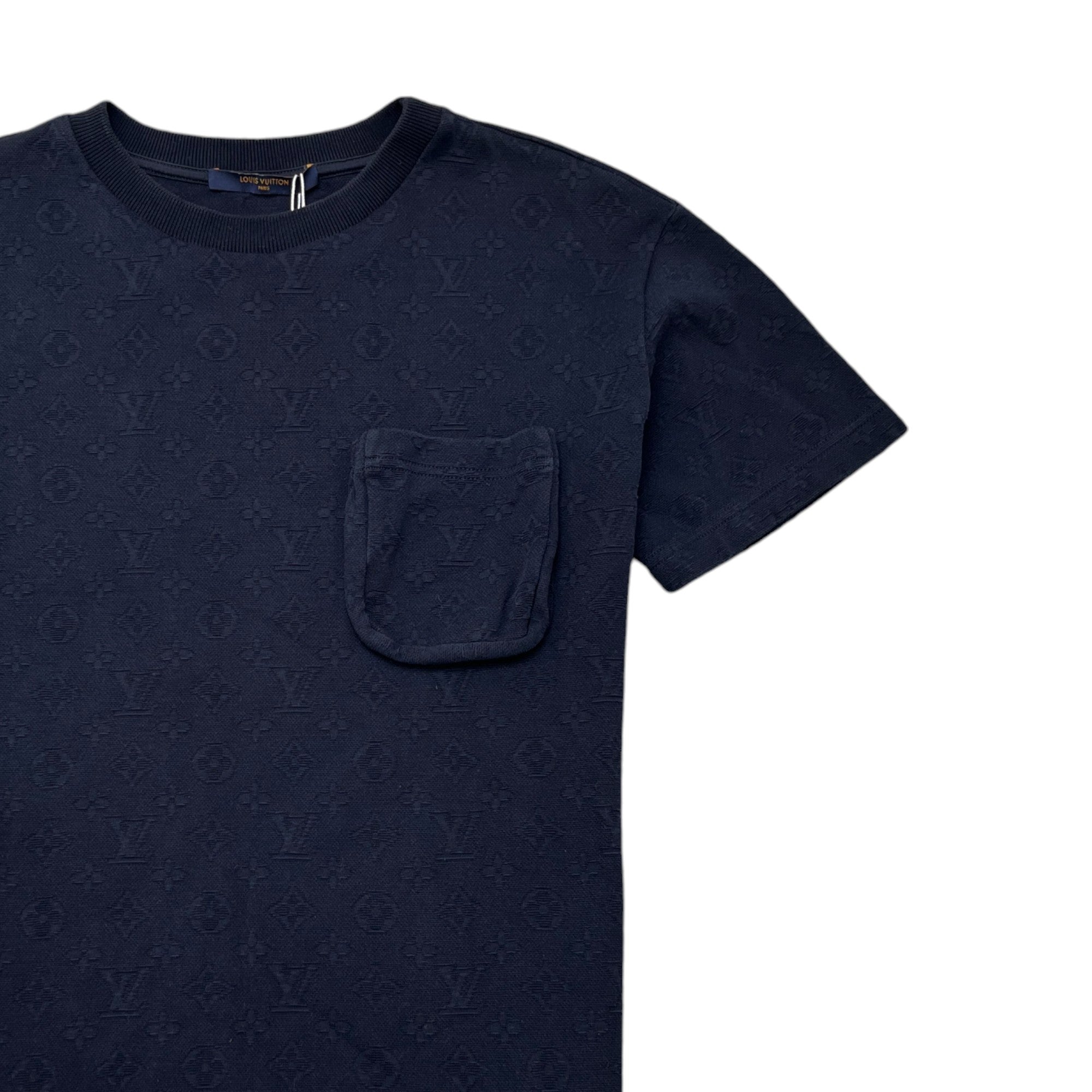 Men's Signature 3D Pocket Monogram T-Shirt Navy Size XS