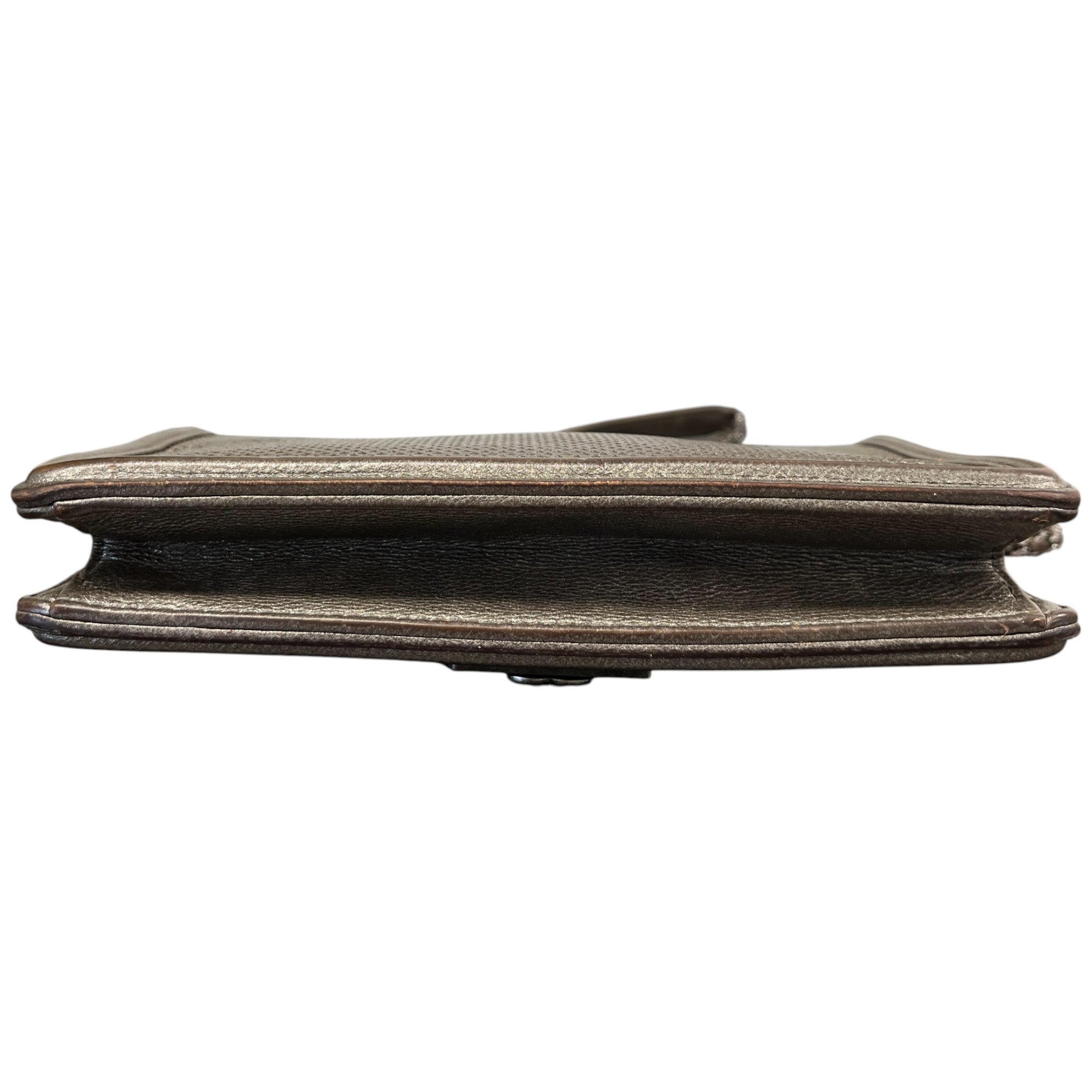 Women's Metallic Micro Retro Flap Bag Silver