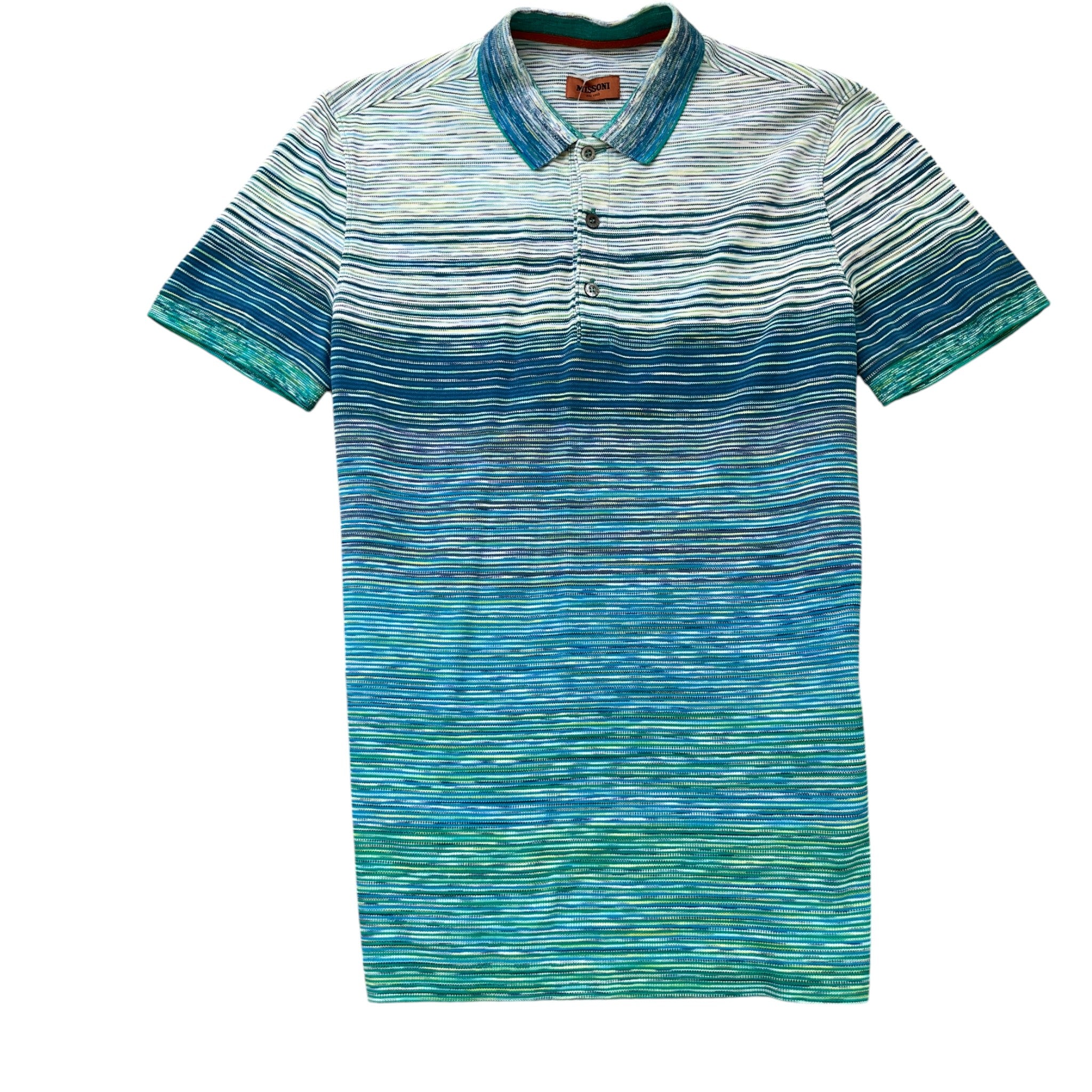 Men's Slub Polo Shirt Blue Size M