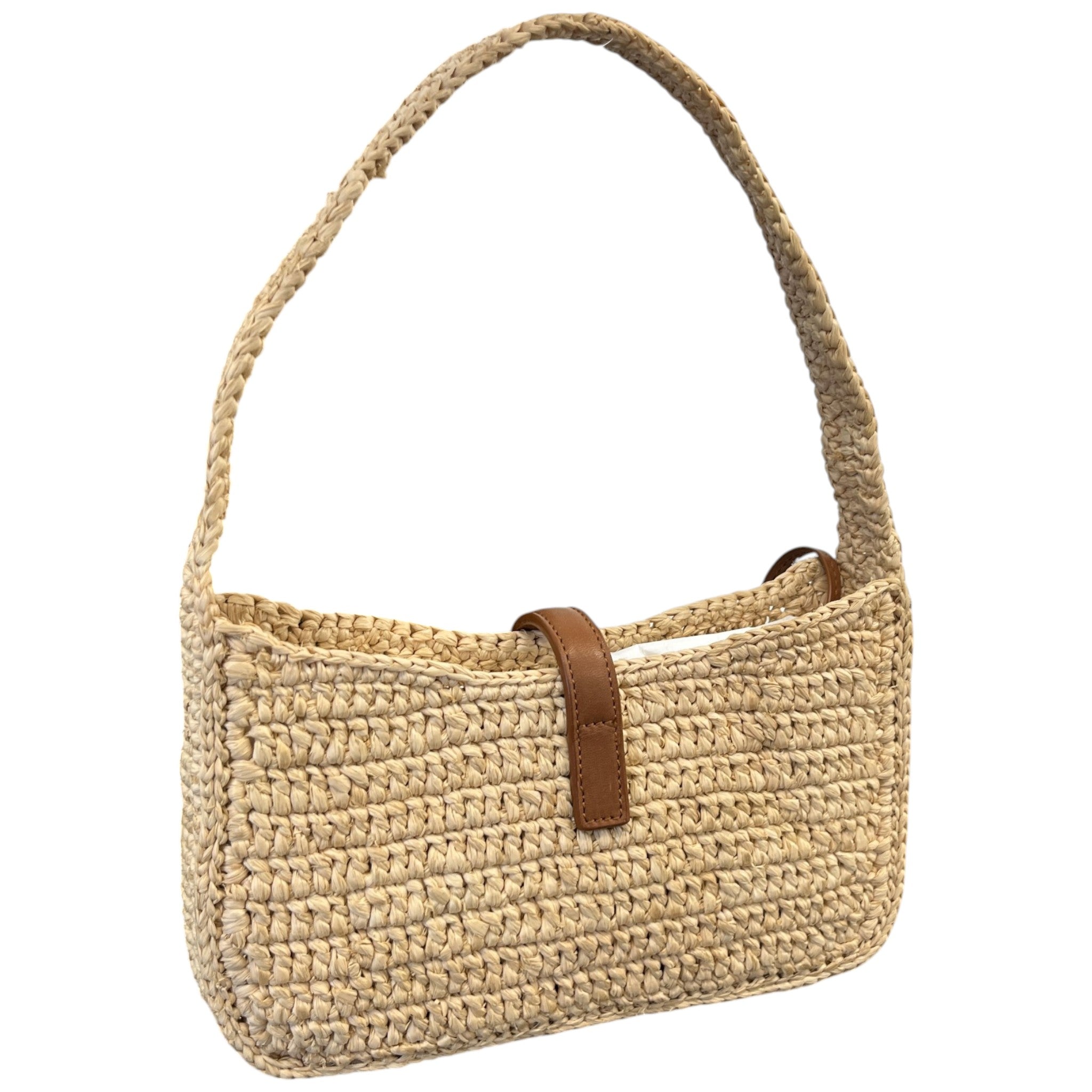 Women's Le 5 À 7 Raffia Shoulder Bag Beige