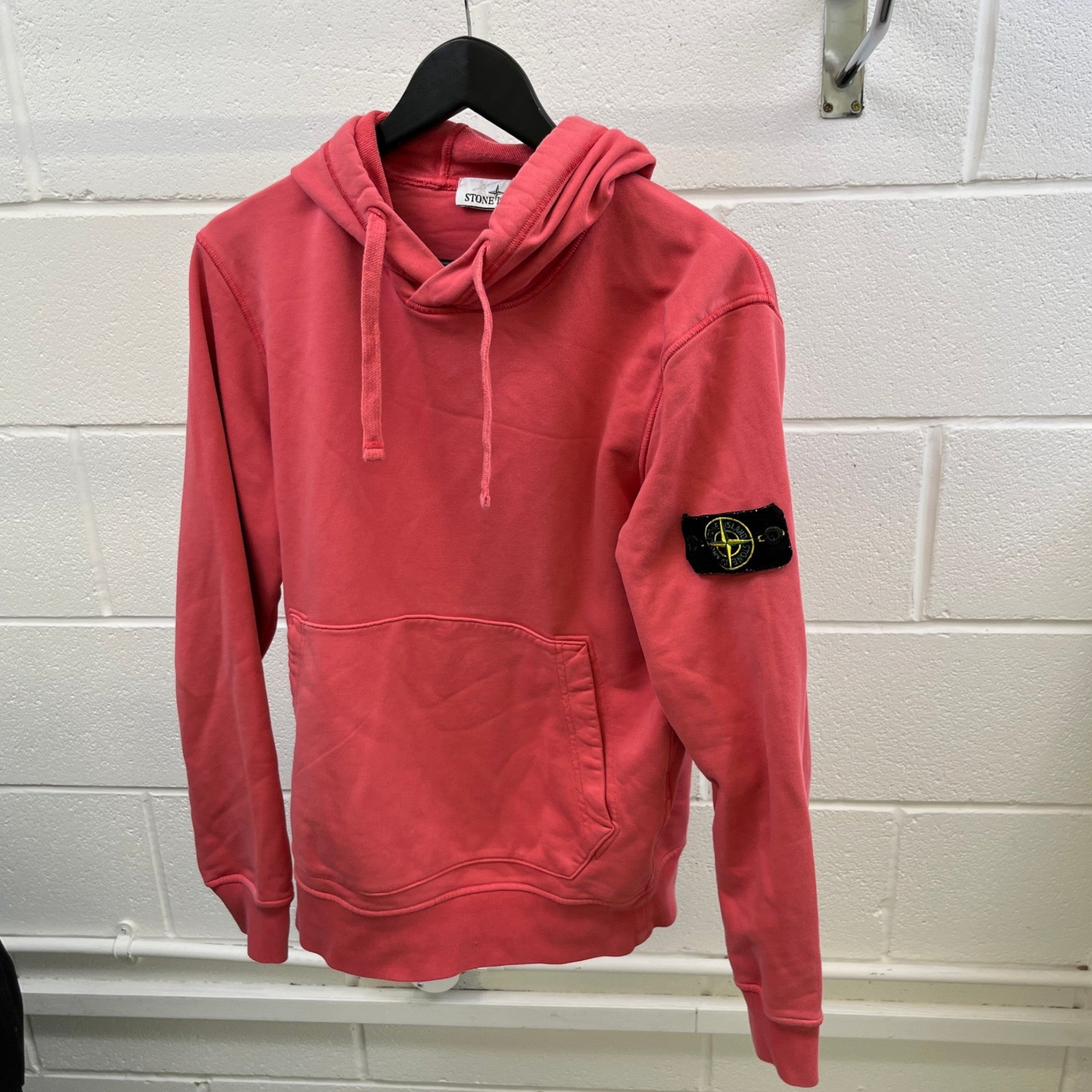 Men's Applique Logo Hoodie Pink Size M
