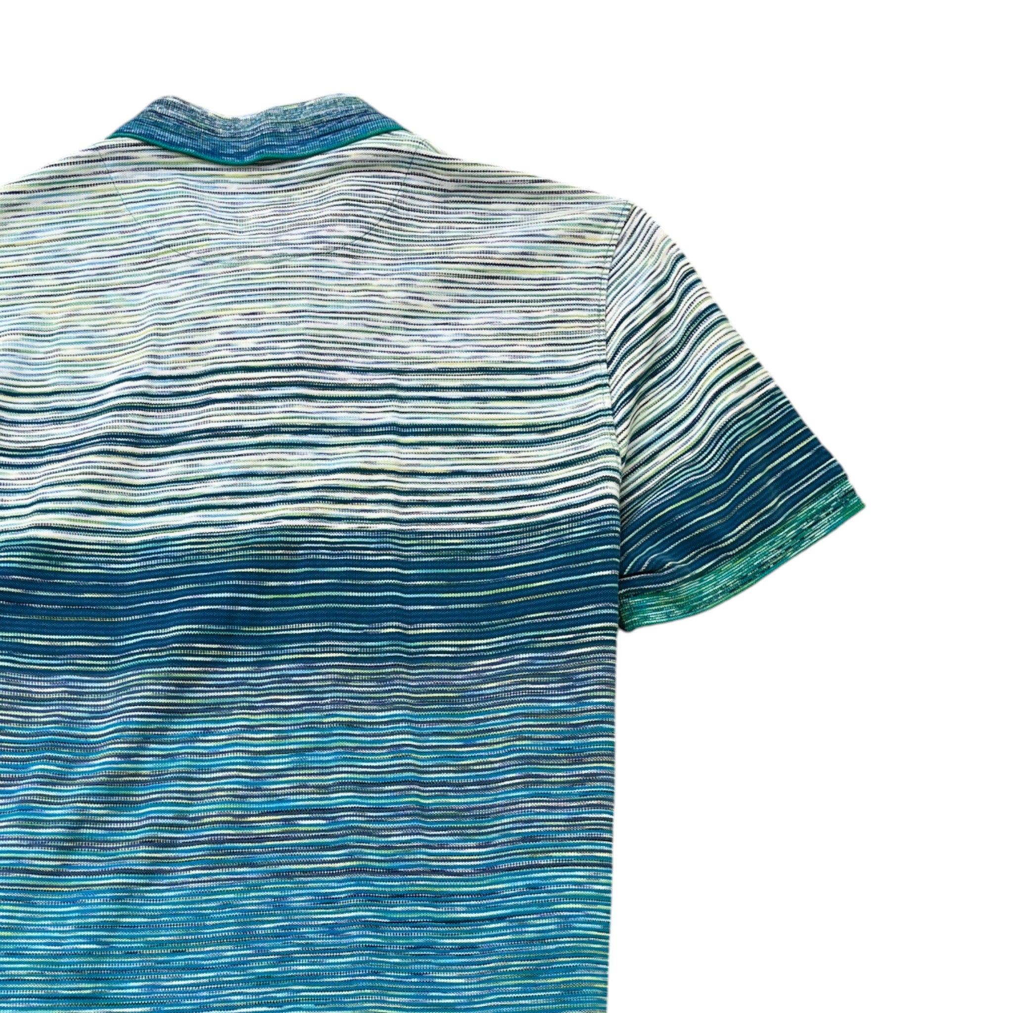 Men's Slub Polo Shirt Blue Size M