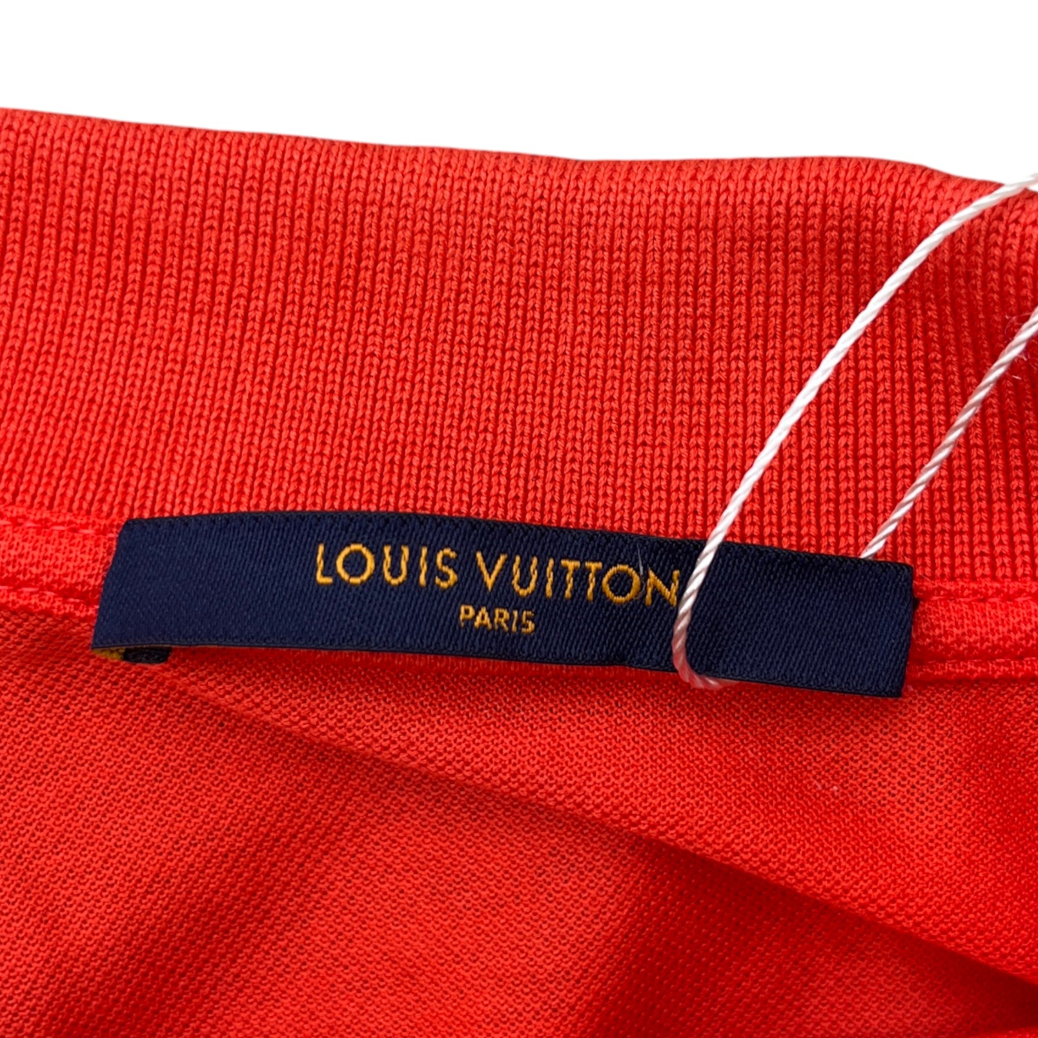 Men's Embroidered Logo Polo Shirt Red Size S