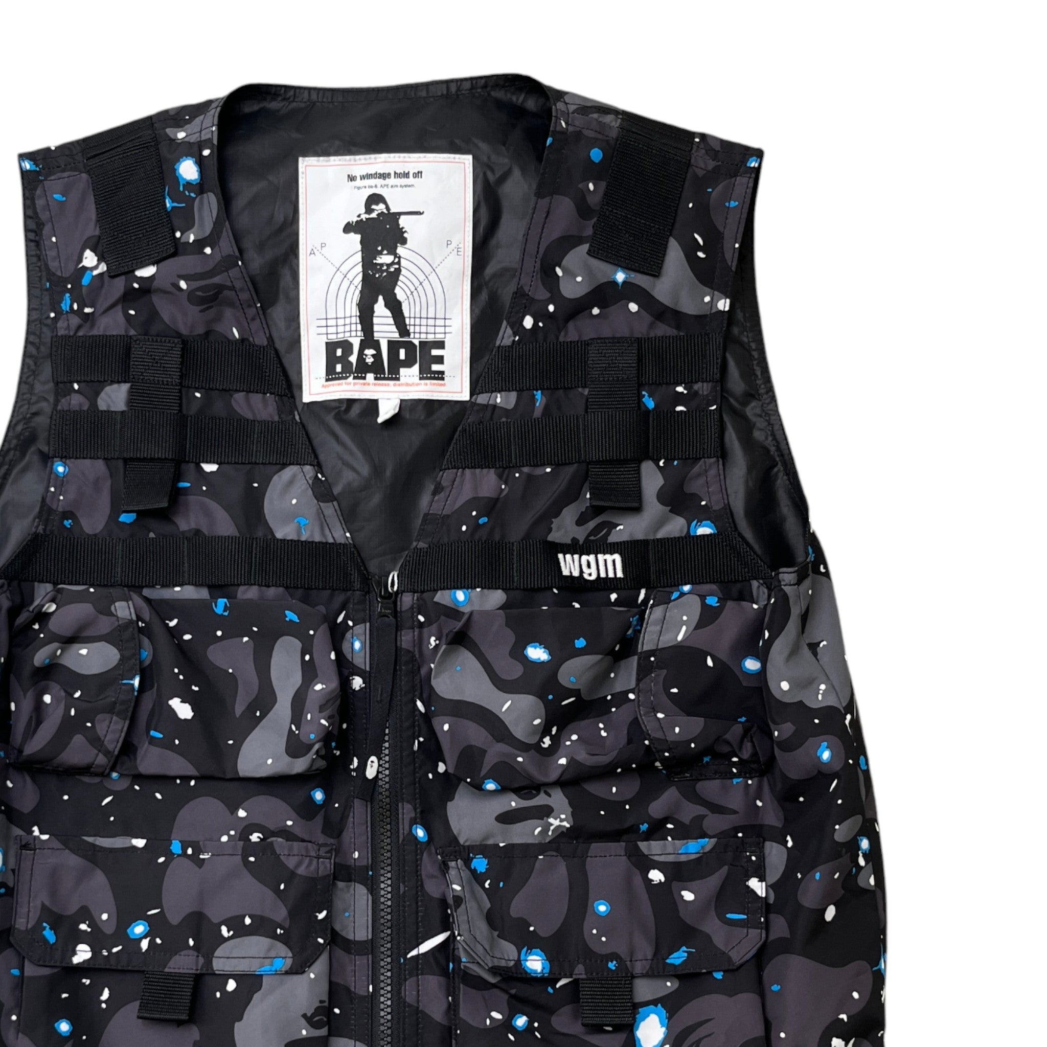 Men's Space Camo Military Vest Black Size S