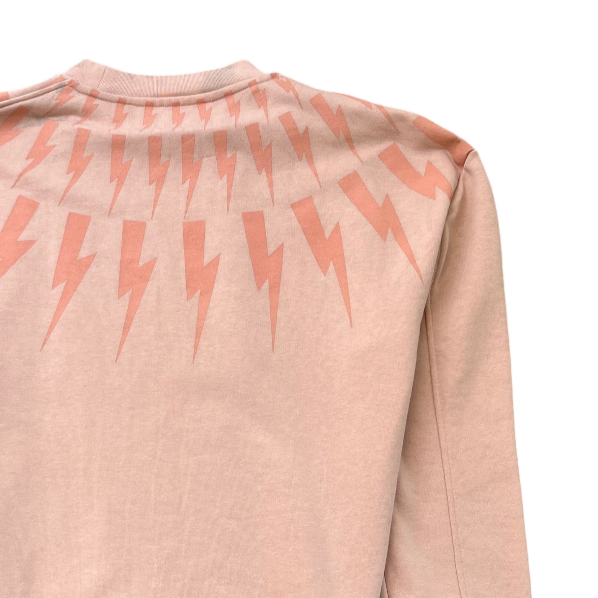 Men's Lightning Bolt Logo Sweatshirt Pink Size XS