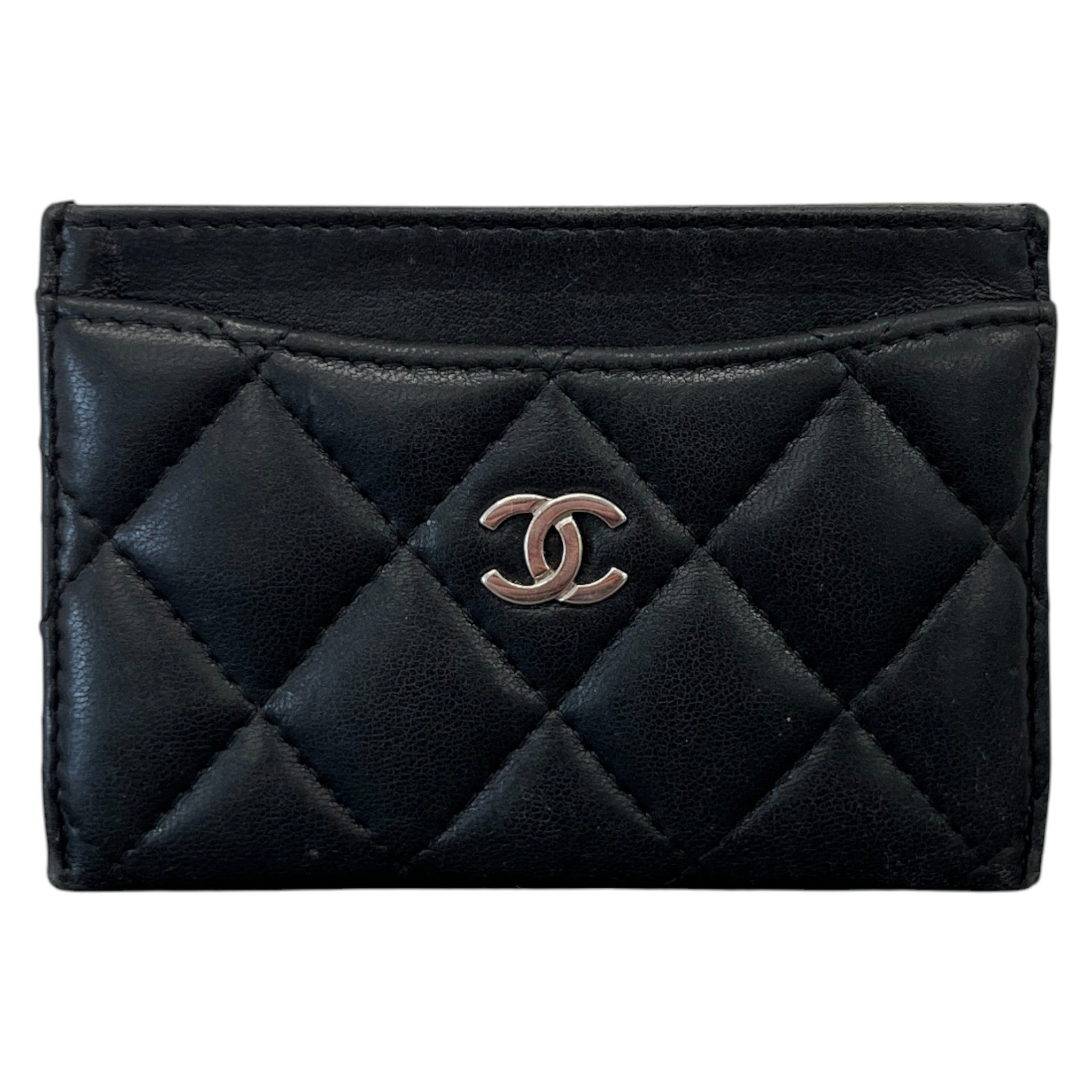 Women's Cc Quilted Card Holder Black