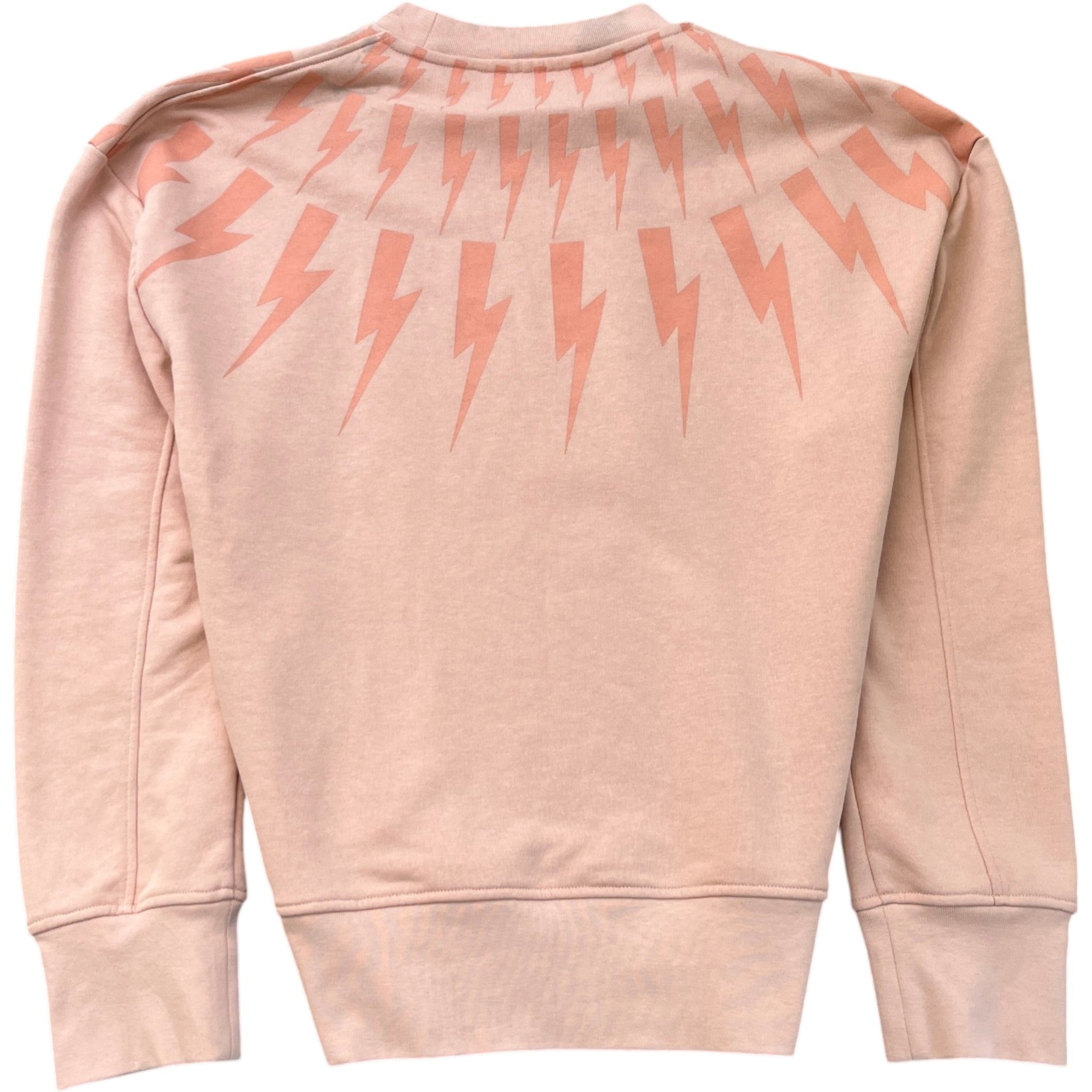 Men's Lightning Bolt Logo Sweatshirt Pink Size XS