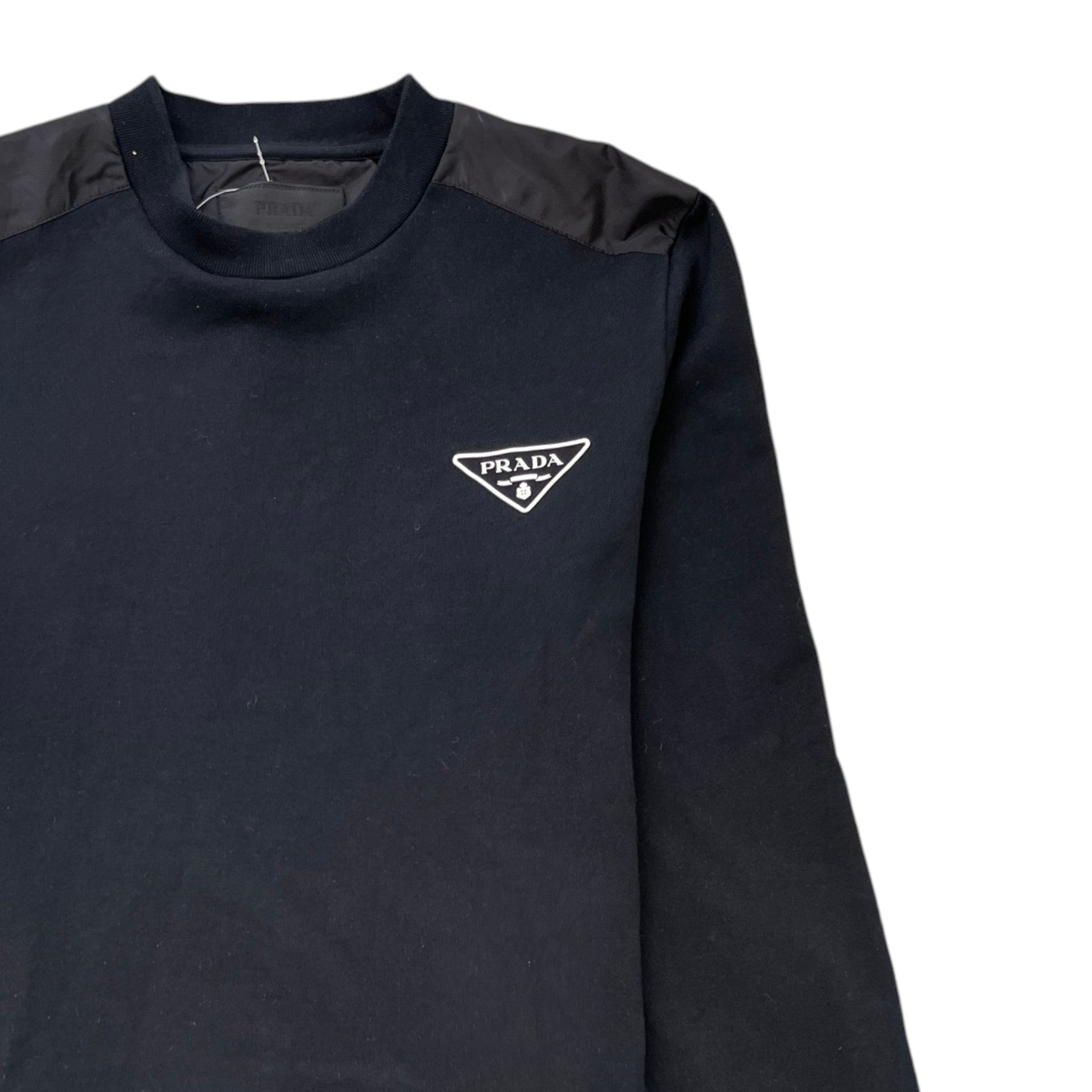 Men's Triangle Logo Sweatshirt Black Size S