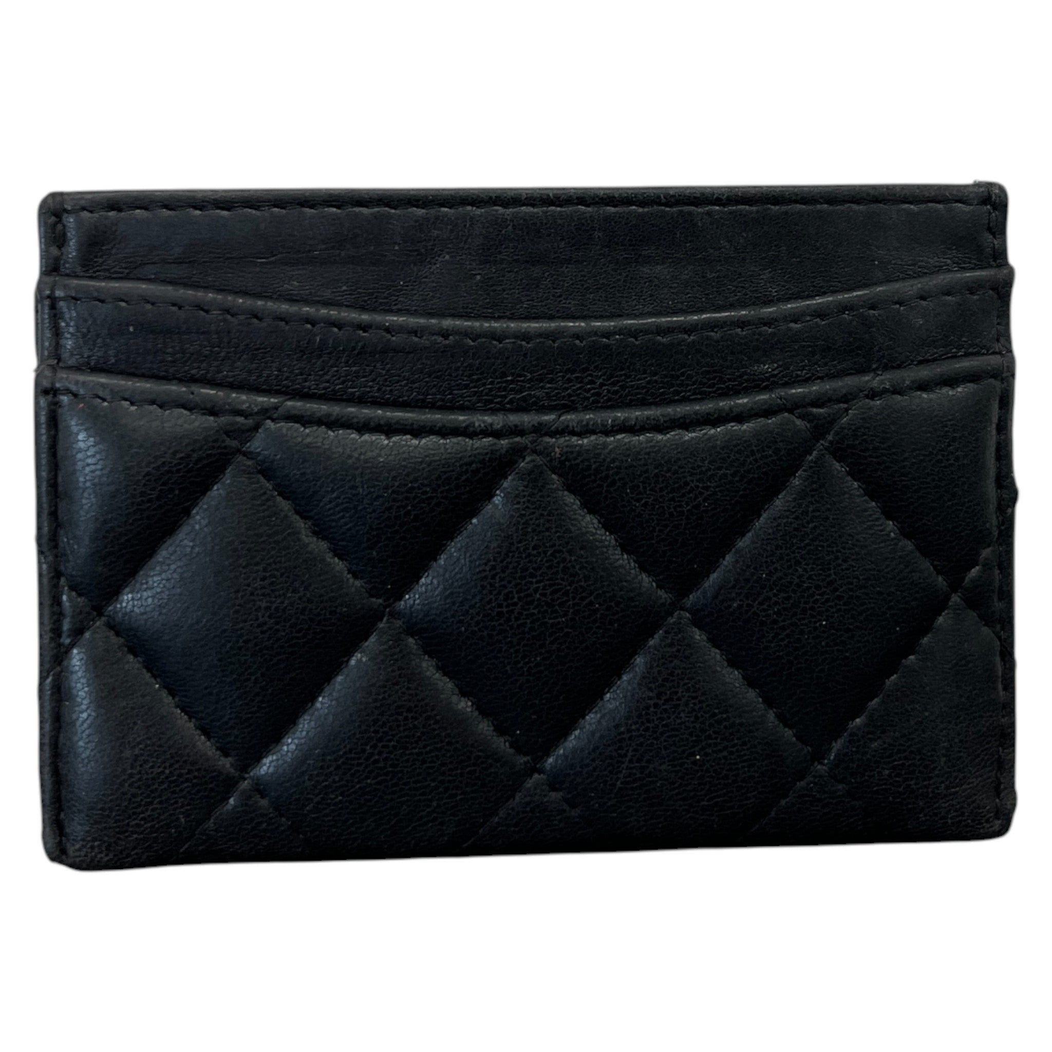 Women's Cc Quilted Card Holder Black