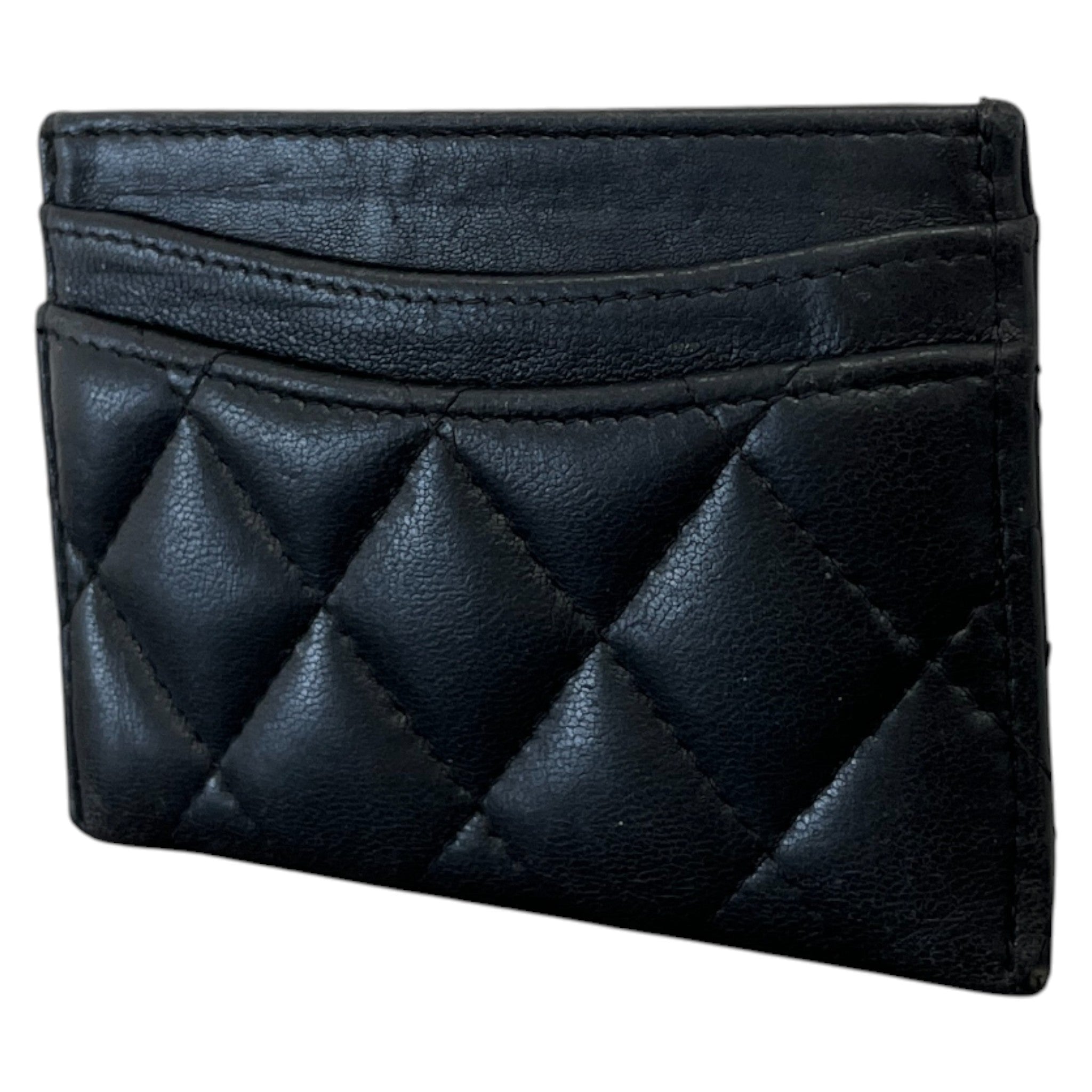 Women's Cc Quilted Card Holder Black