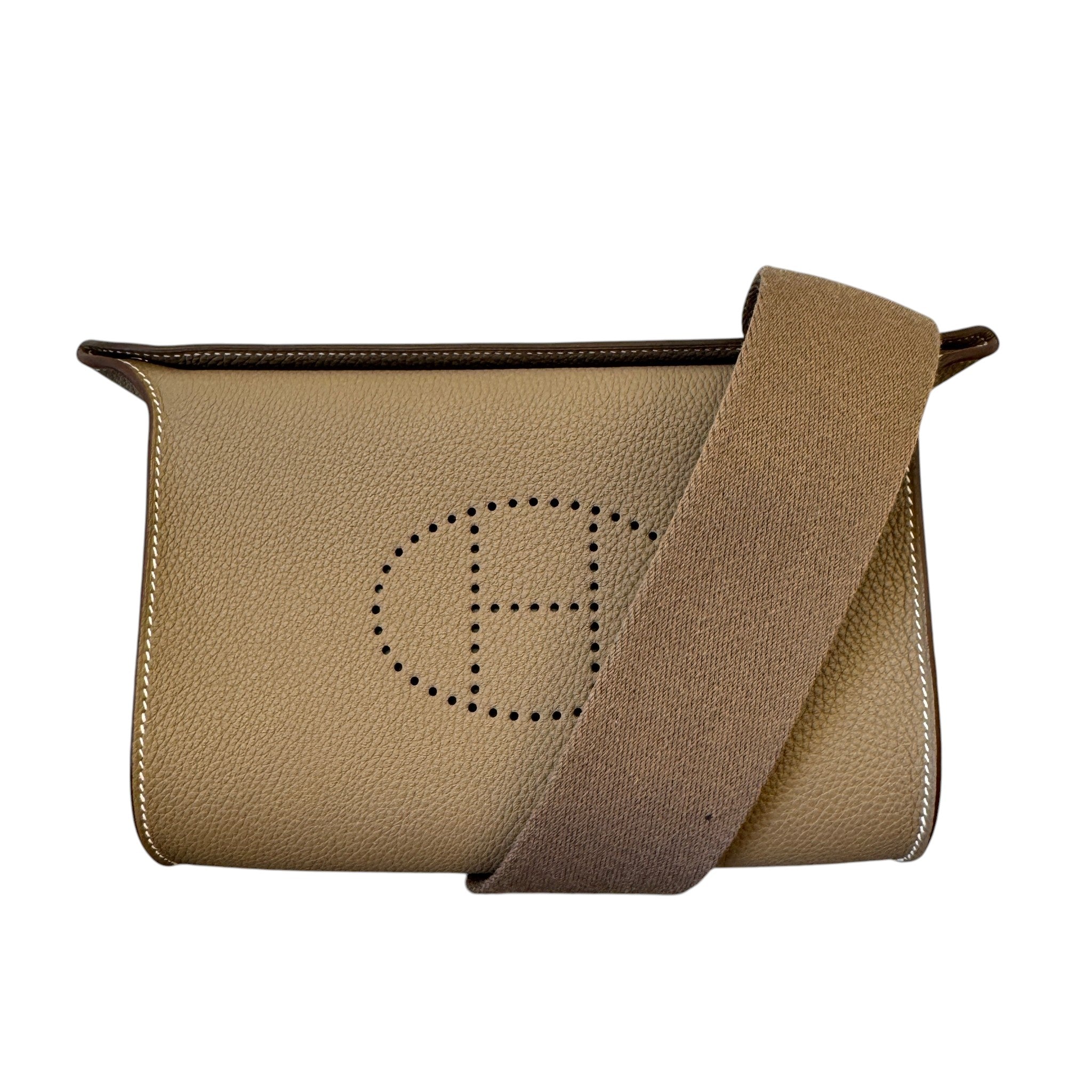 Men's Videpoches Togo Handbag Brown