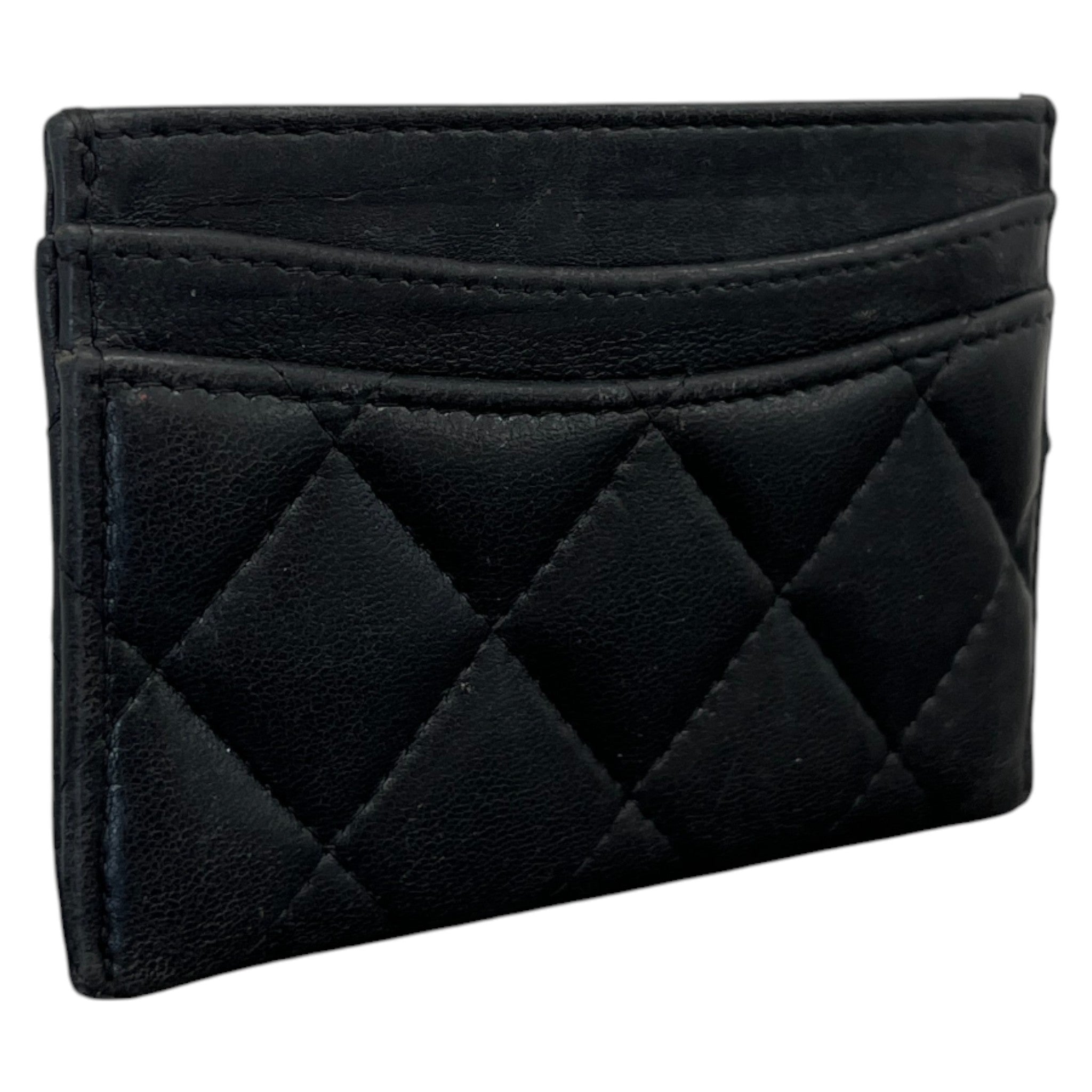 Women's Cc Quilted Card Holder Black