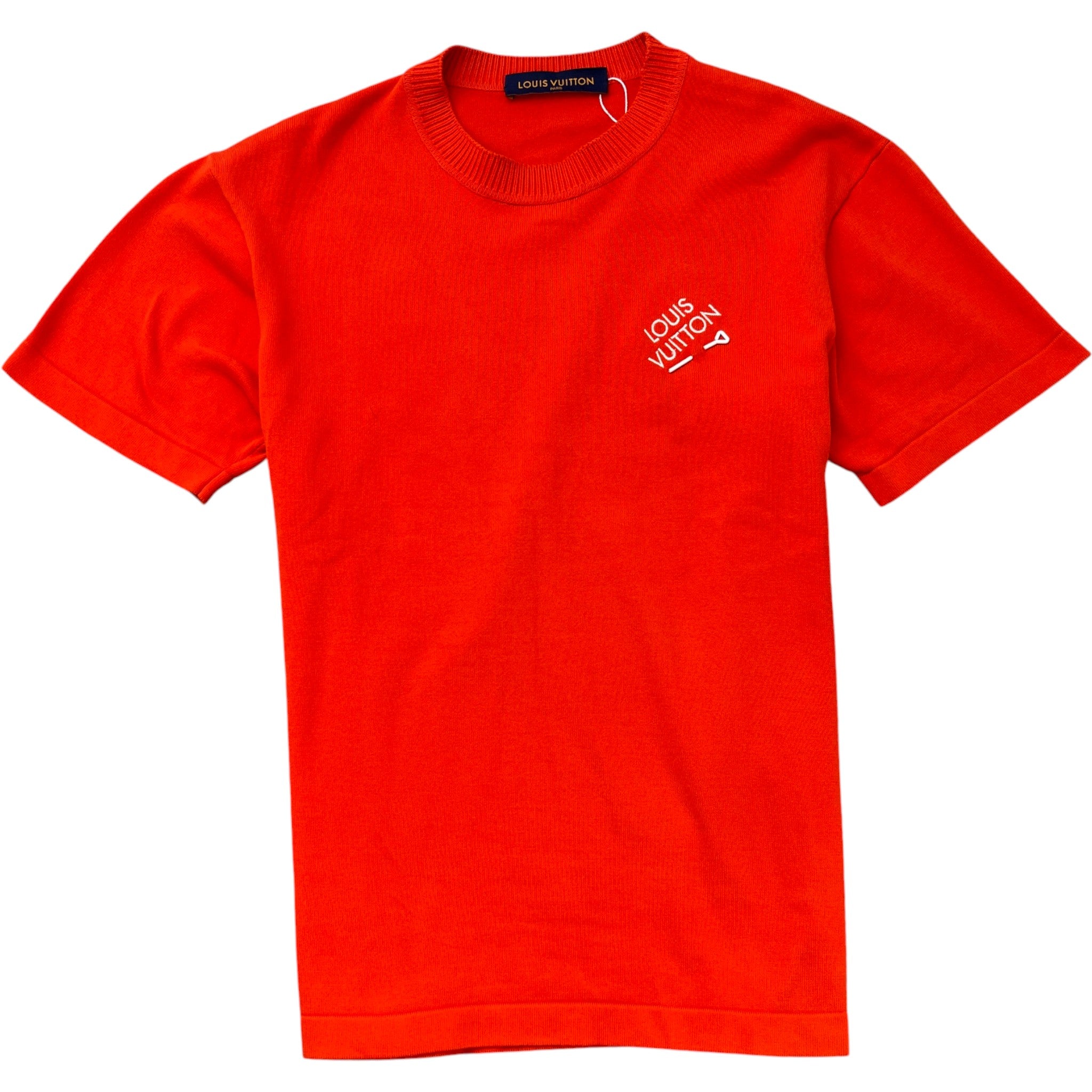 Men's Embroidered Signature T-Shirt Red Size S