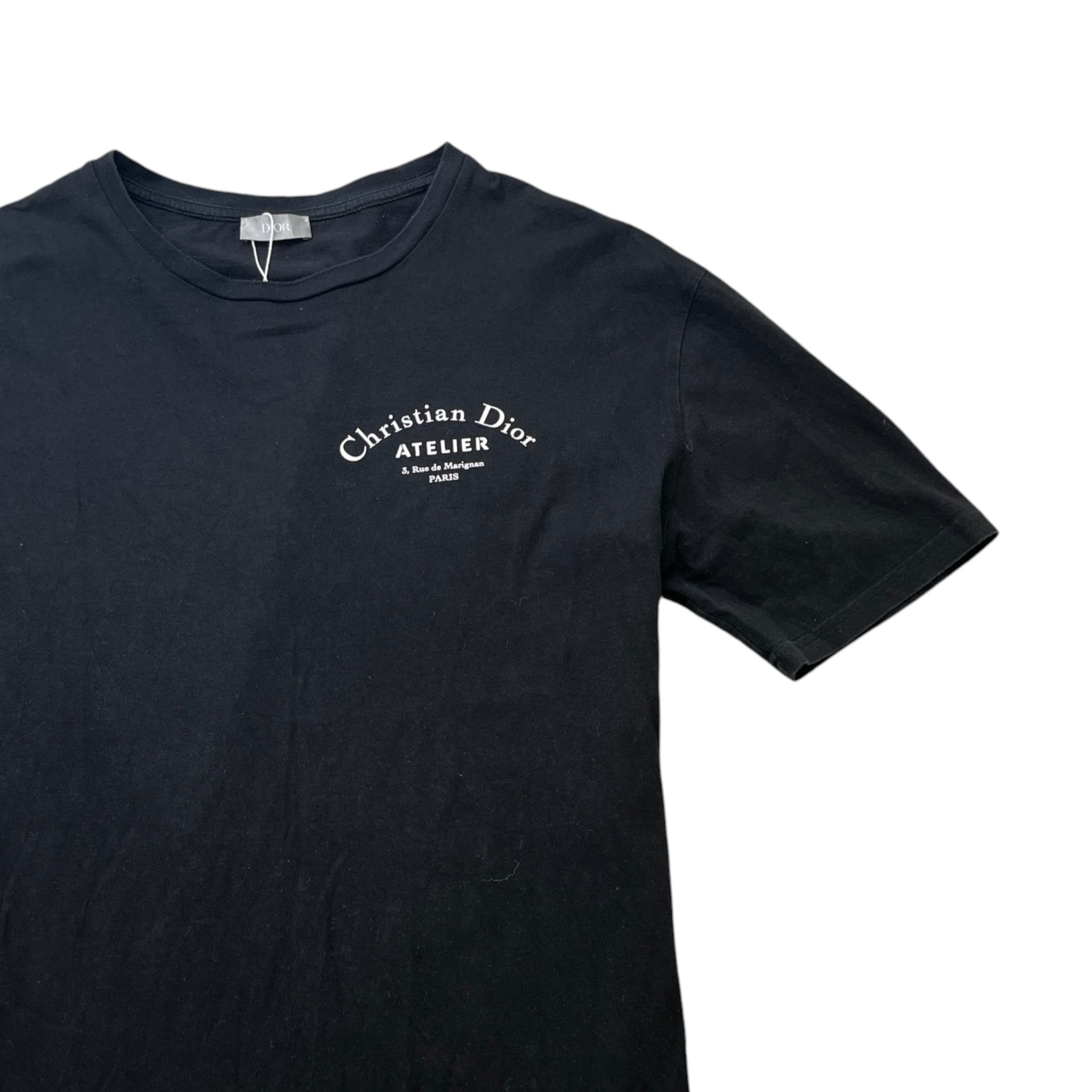 Men's Atelier Logo Print T-Shirt Black Size L