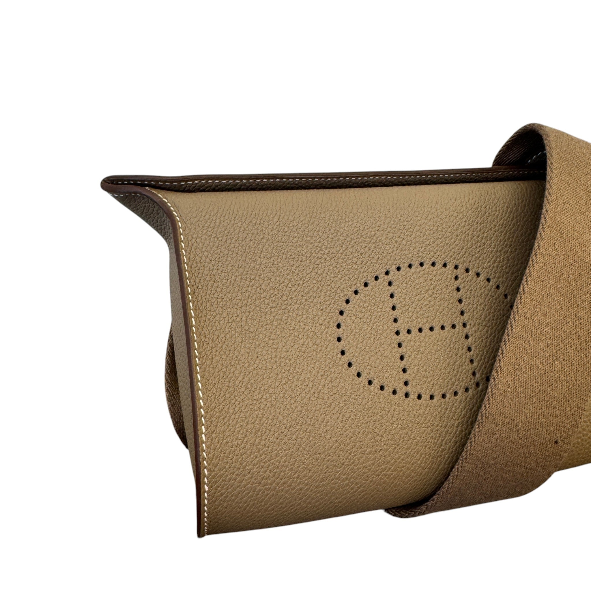 Men's Videpoches Togo Handbag Brown