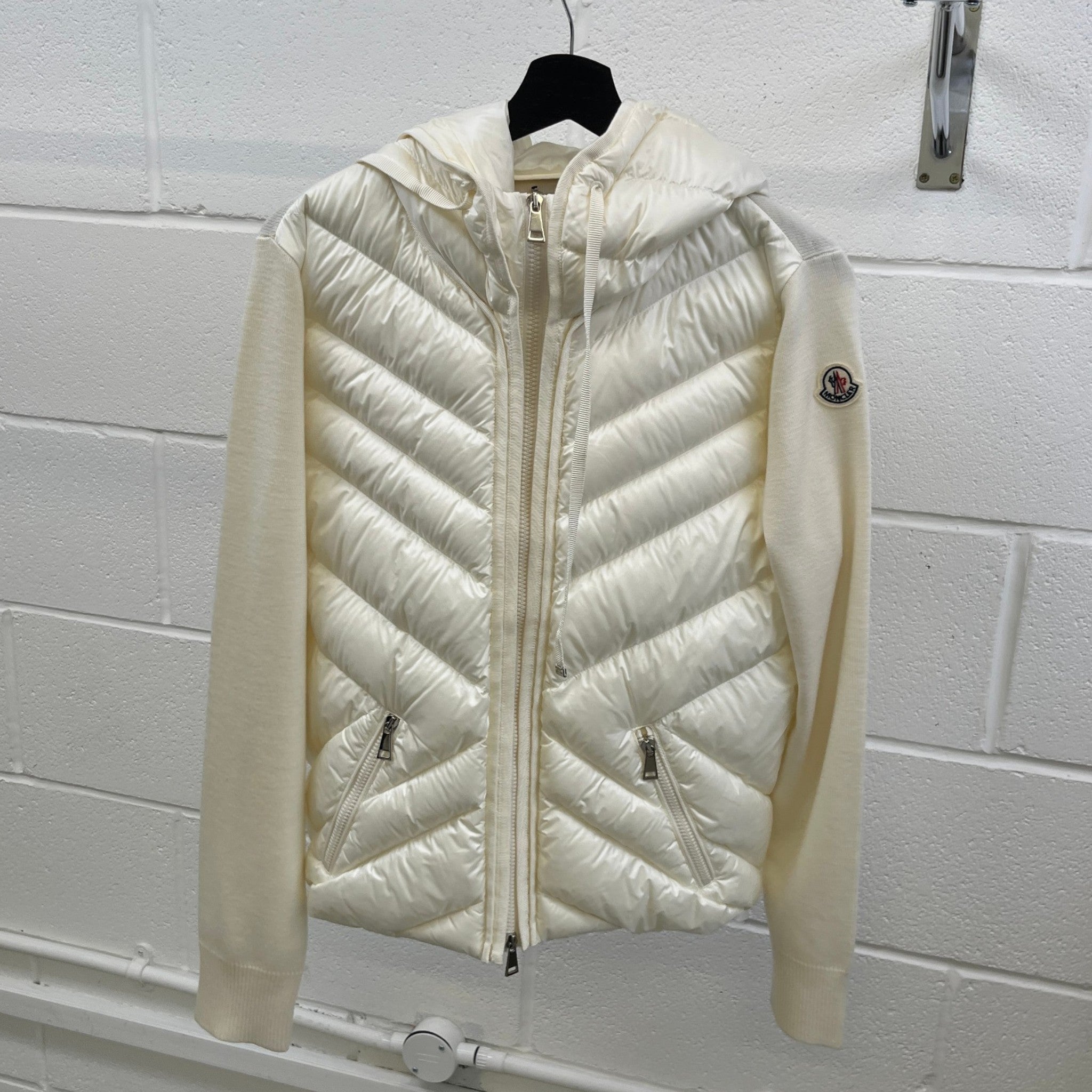 Women's Cardigan Tricot Jacket Cream Size L