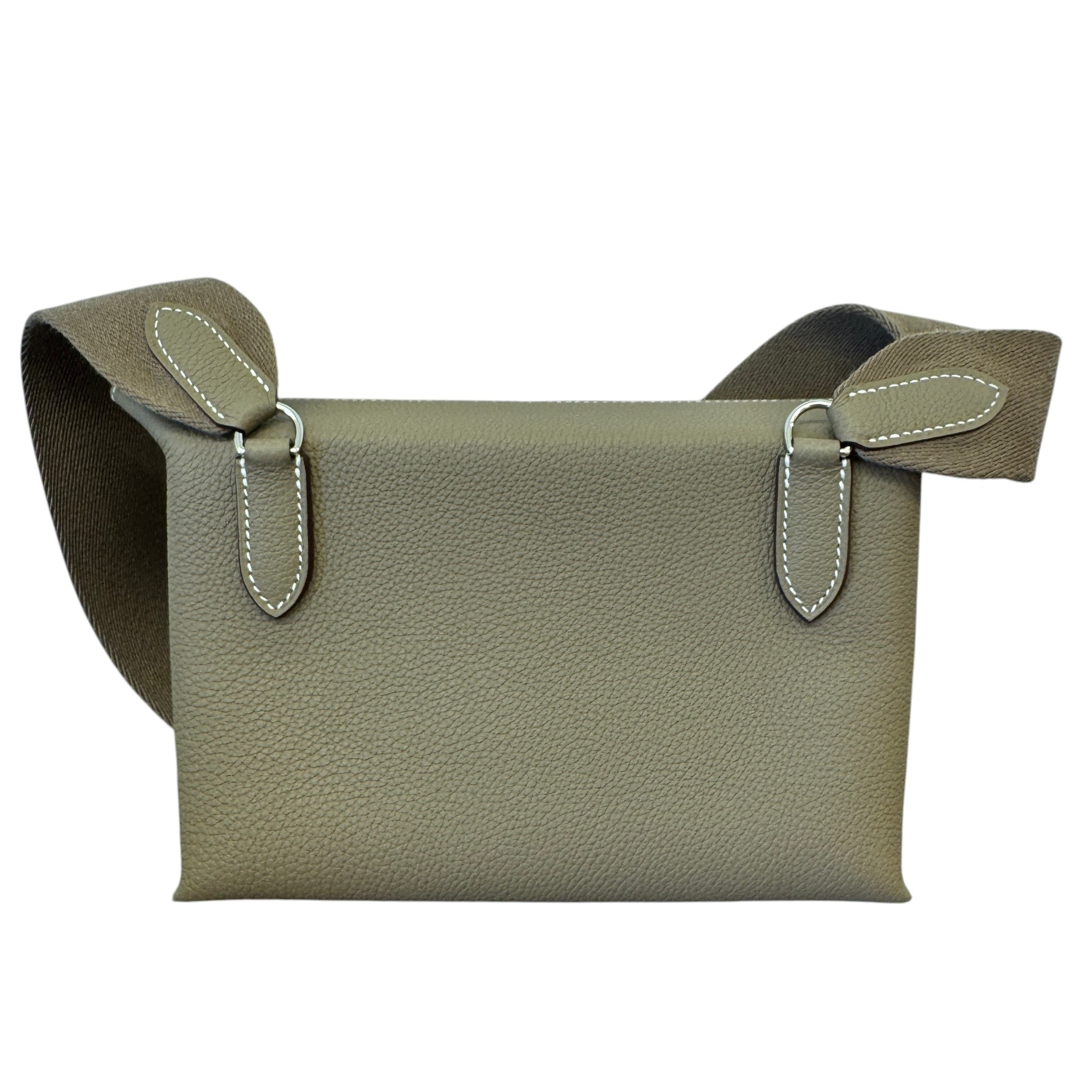 Men's Videpoches Togo Handbag Brown