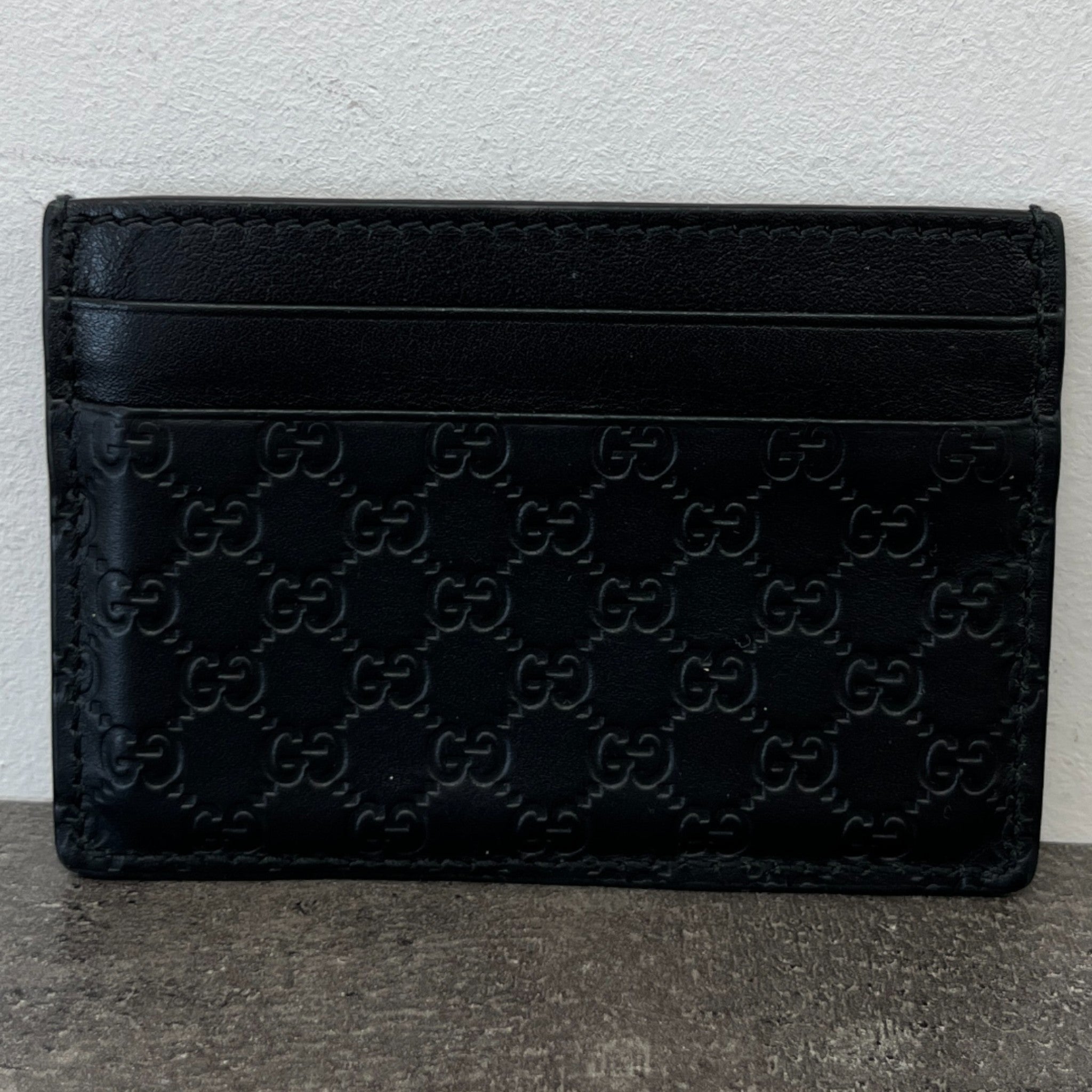 Men's Gg Supreme Card Holder Black
