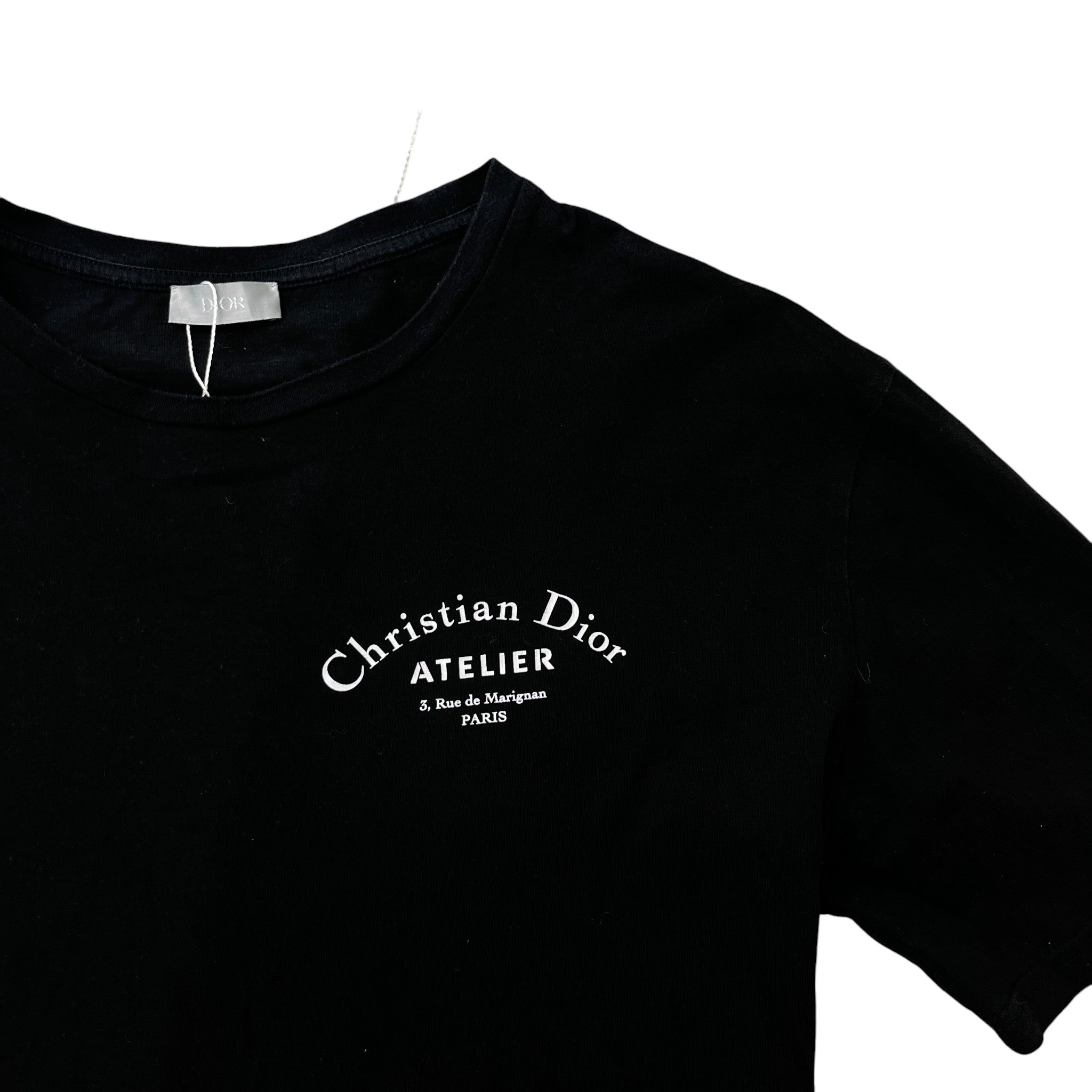 Men's Atelier Logo Print T-Shirt Black Size L
