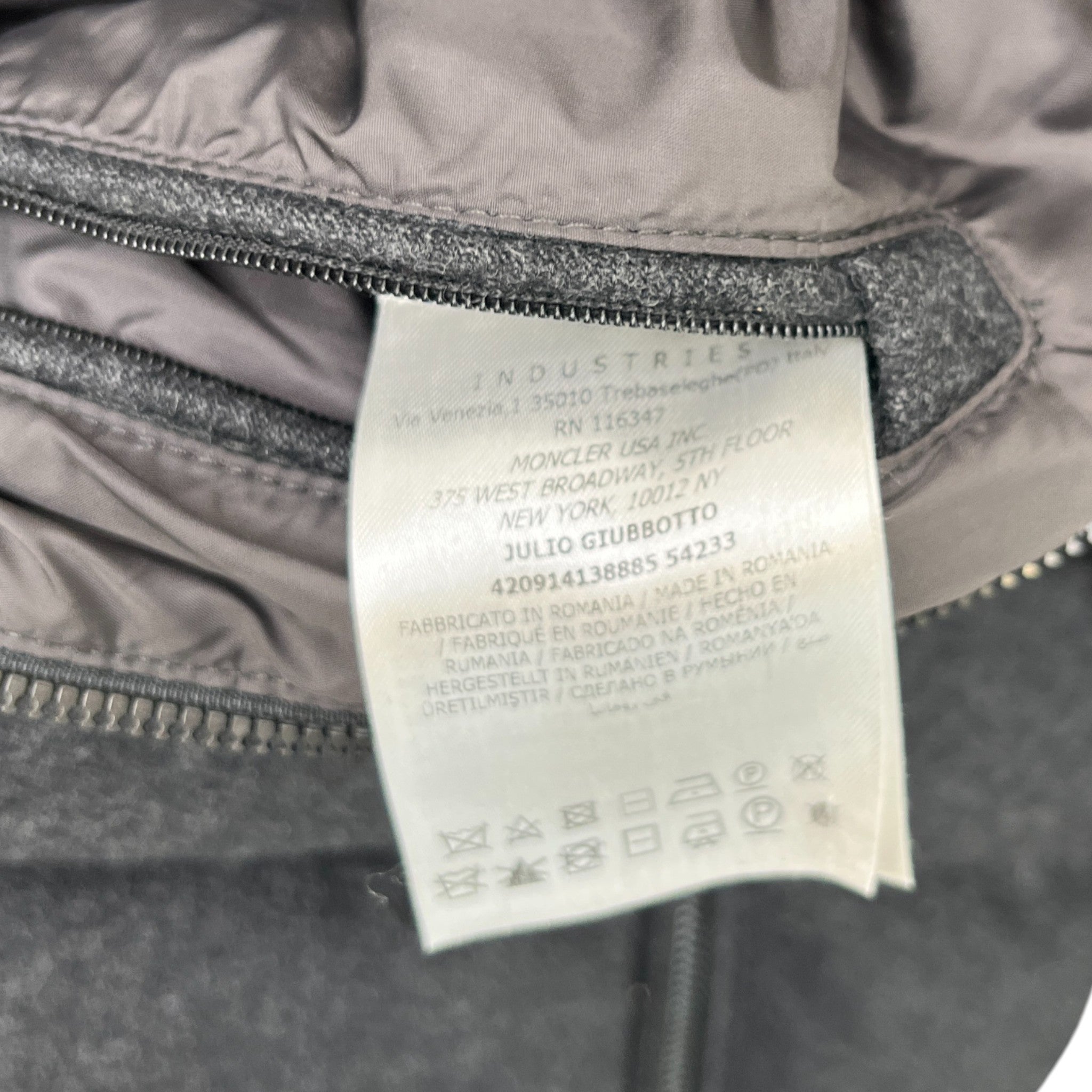 Men's Julio Down Jacket Grey Size 4 / XL